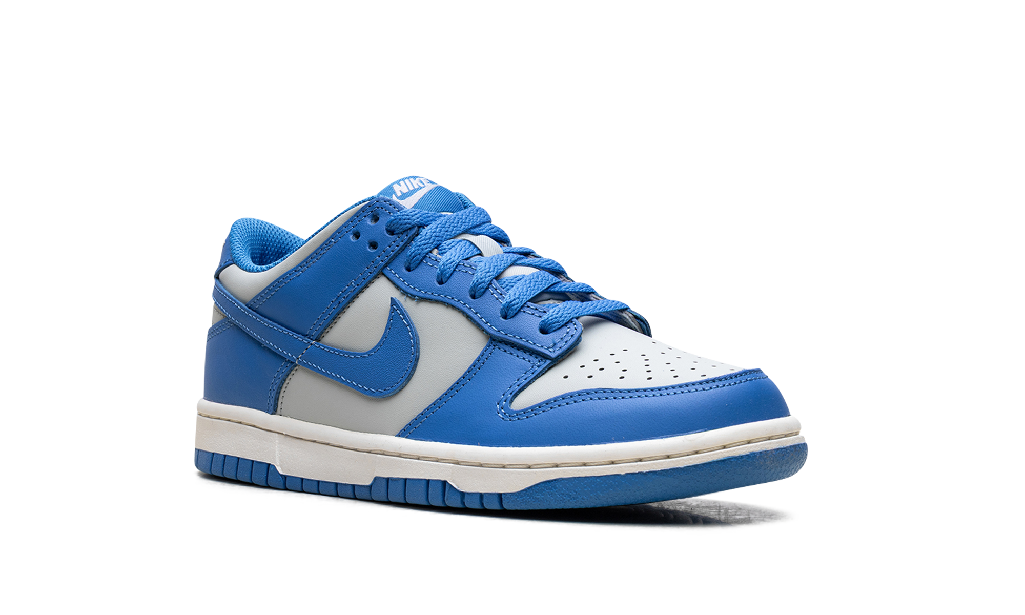 nike dunk low light silver sail light photo blue gs+FB9109-004+diagnol right view