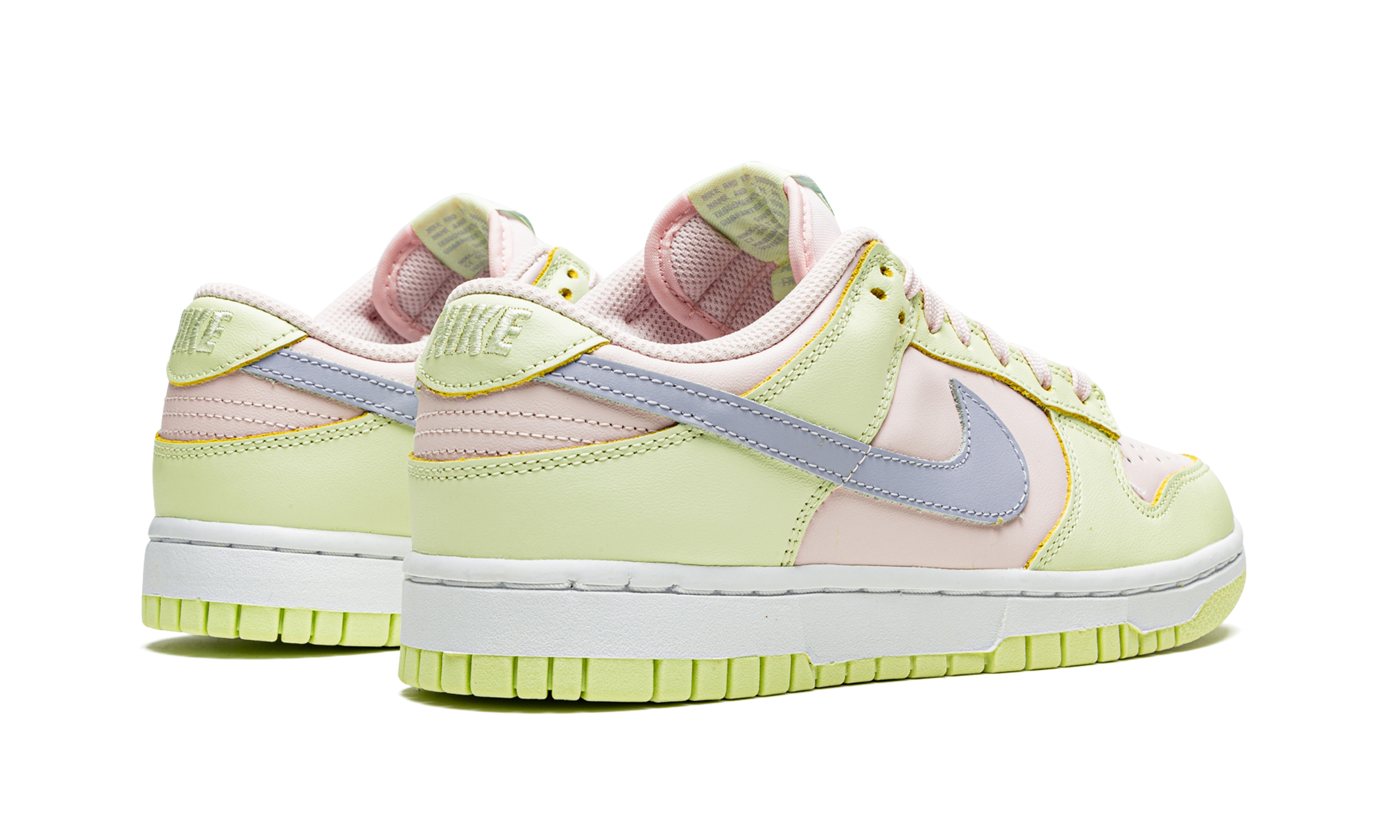 nike dunk low lime ice women s+DD1503-600+diagnol right behind view