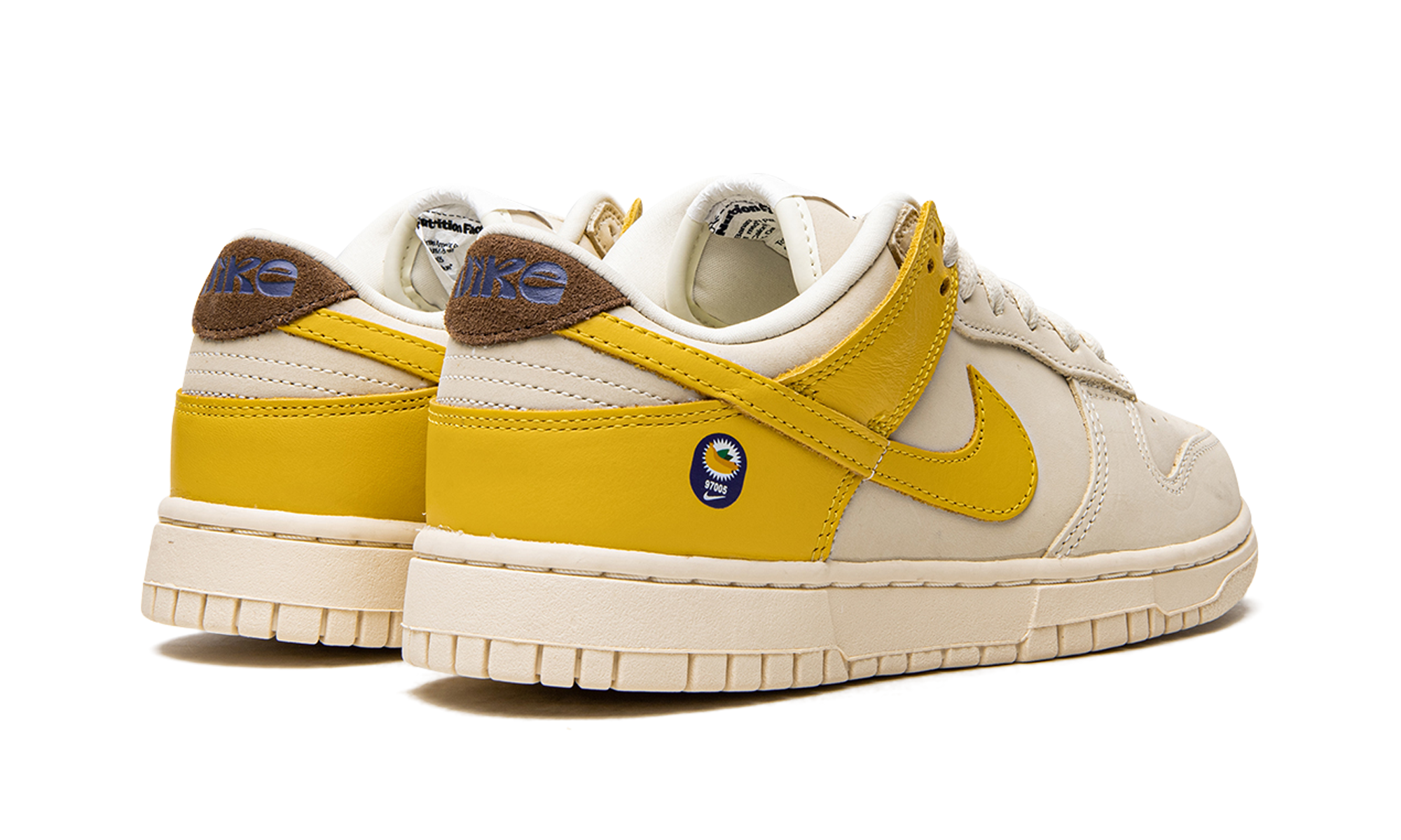 nike dunk low lx banana women s+DR5487-100+diagnol right behind view