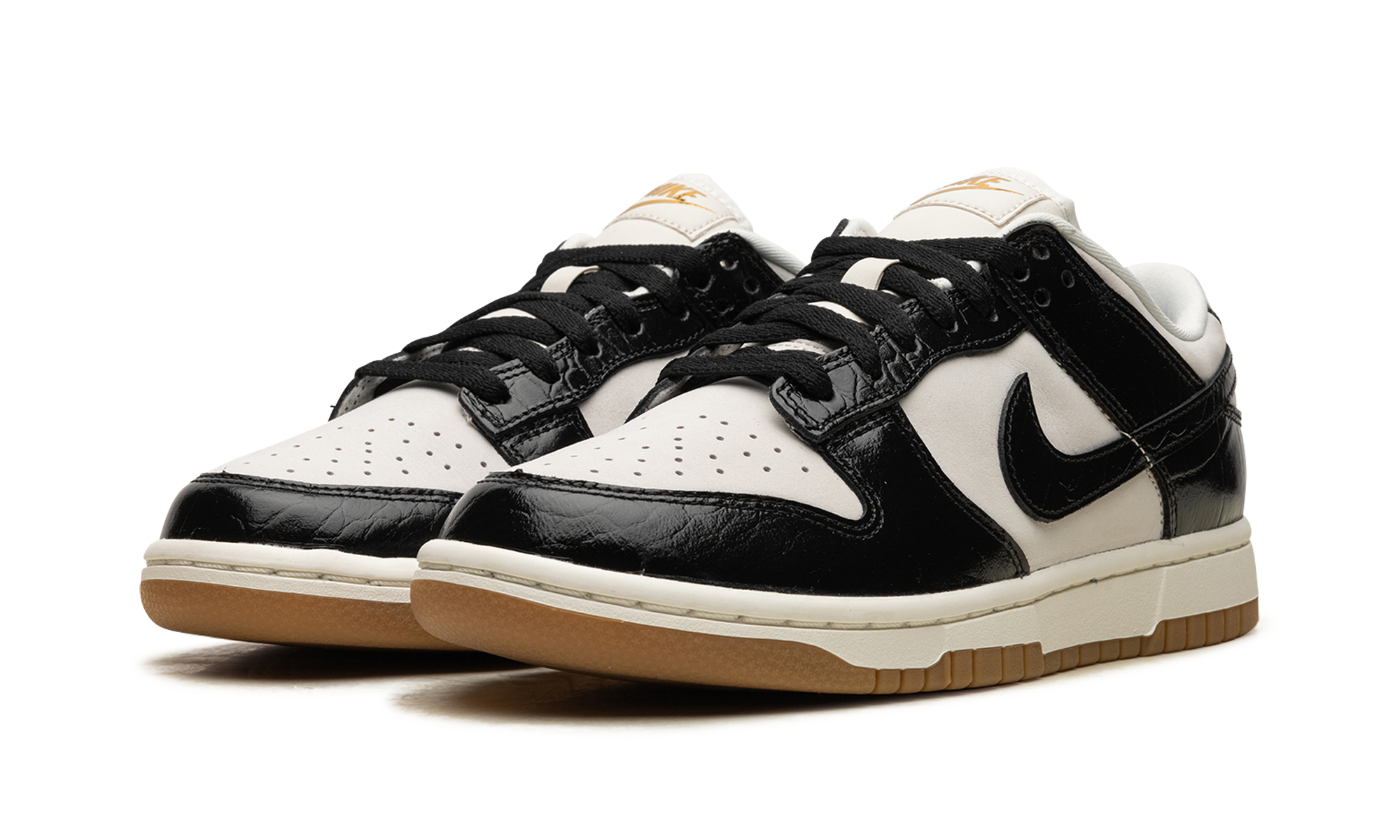 nike dunk low lx black croc women s+FJ2260-003+diagnol left view