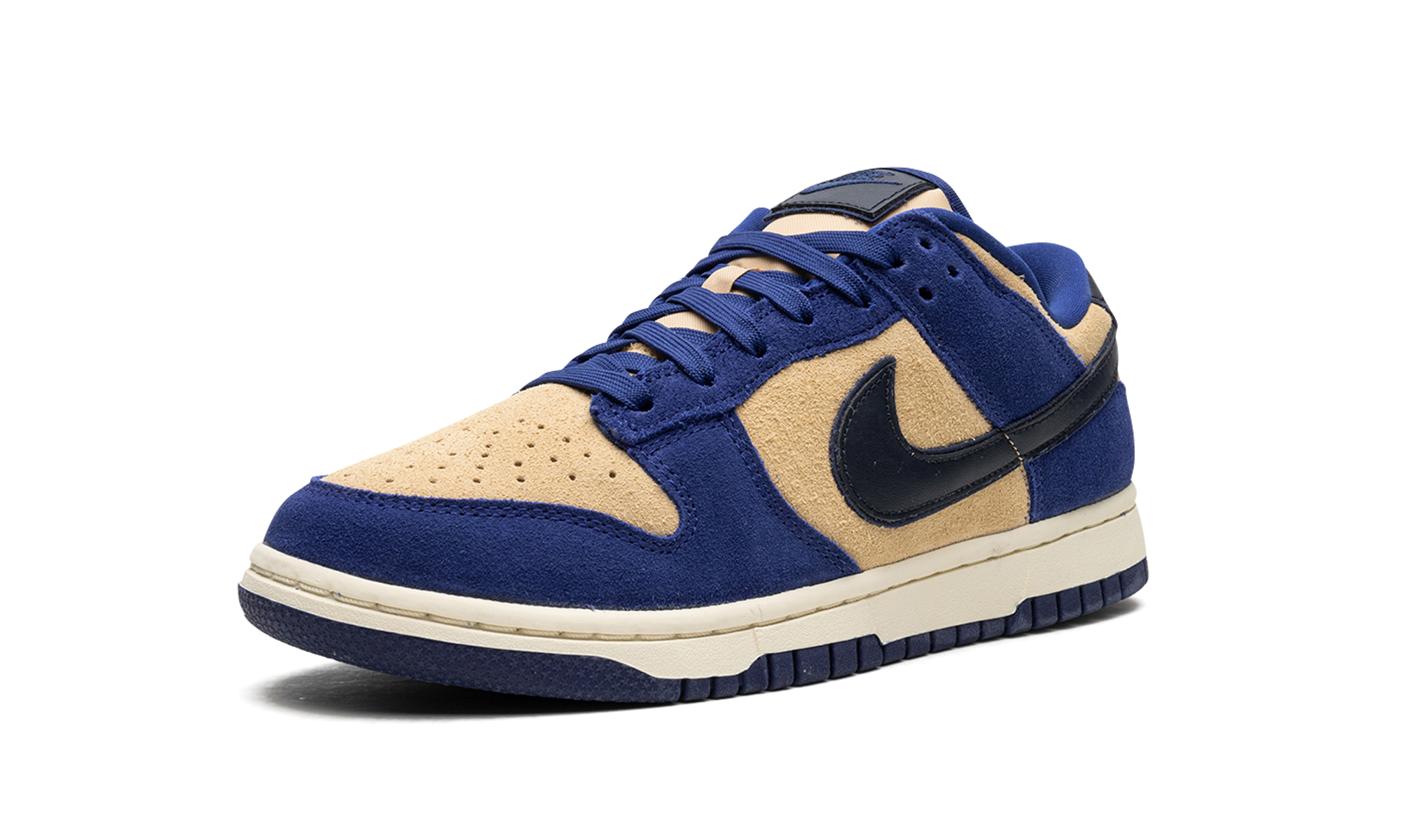 nike dunk low lx blue suede women s+DV7411-400+left diagnol single view