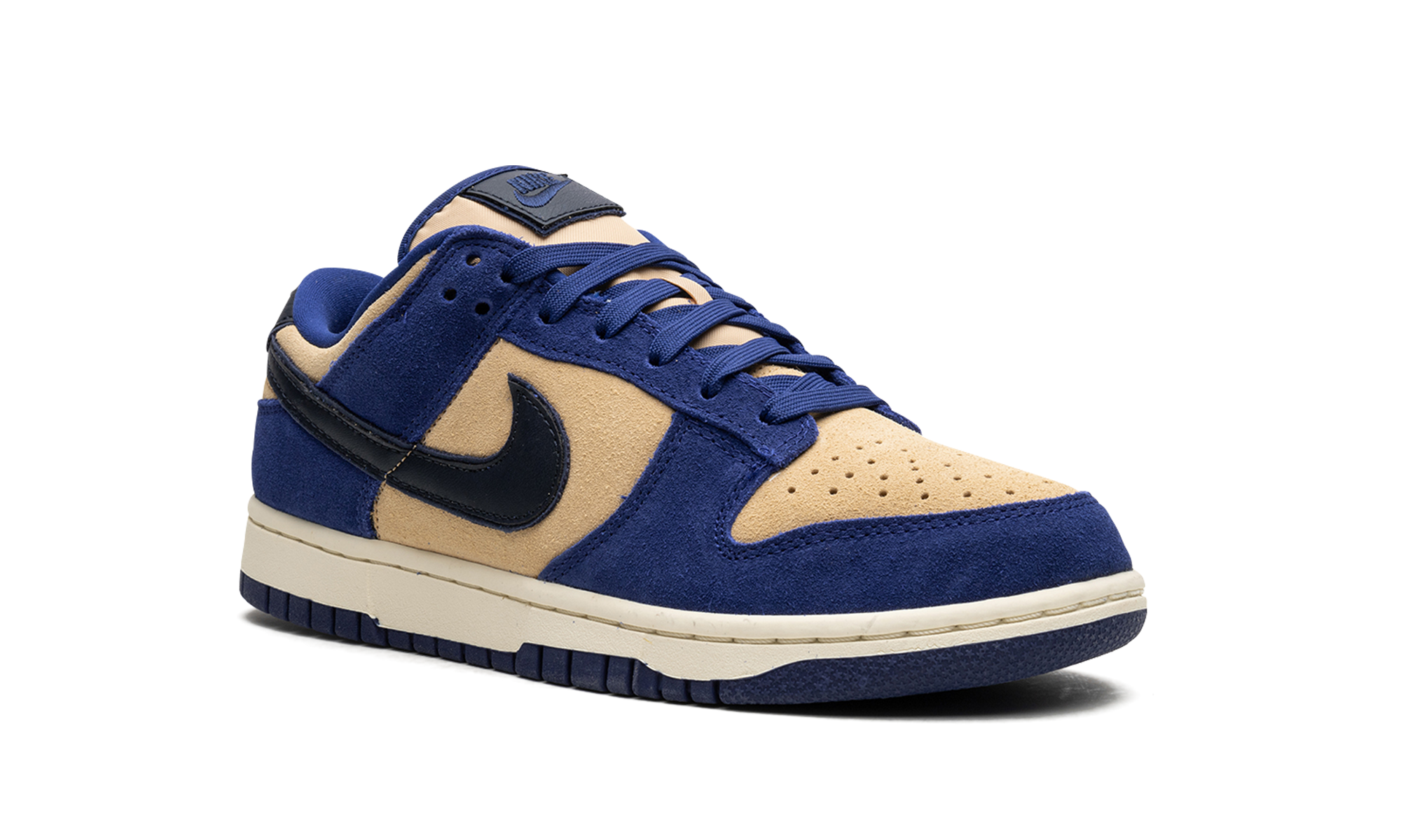 nike dunk low lx blue suede women s+DV7411-400+diagnol right view
