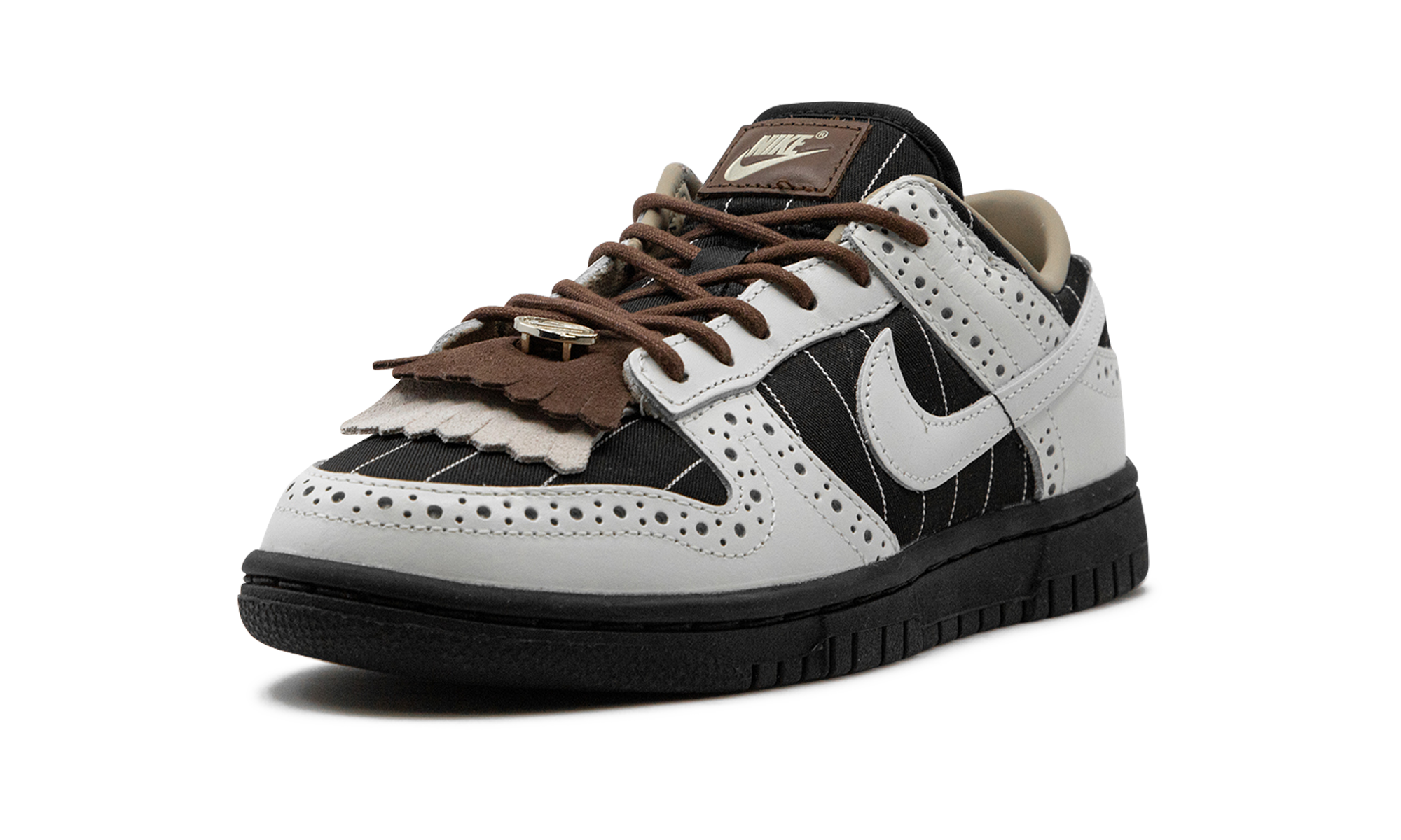 nike dunk low lx brogue pinstripe women s+FV3642-010+left diagnol single view