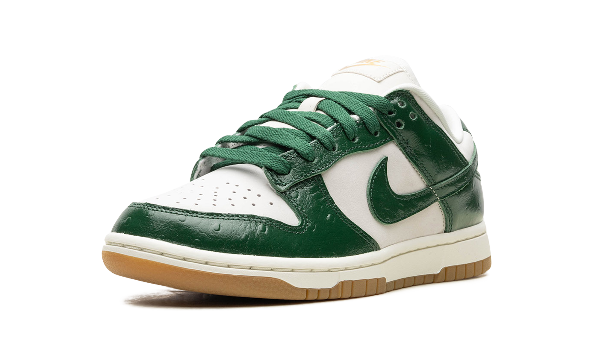 nike dunk low lx gorge green ostrich women s+FJ2260-002+left diagnol single view
