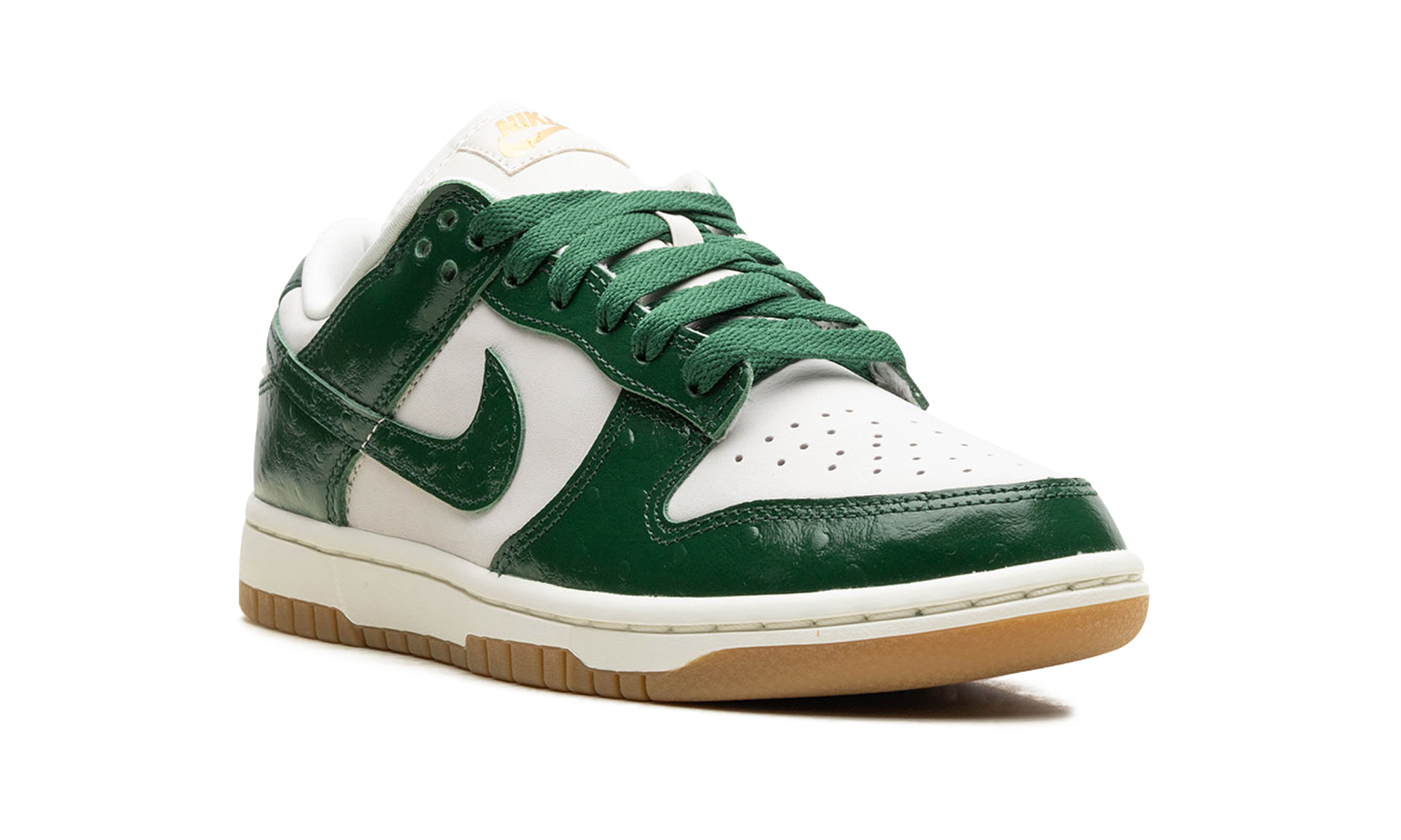 nike dunk low lx gorge green ostrich women s+FJ2260-002+diagnol right view