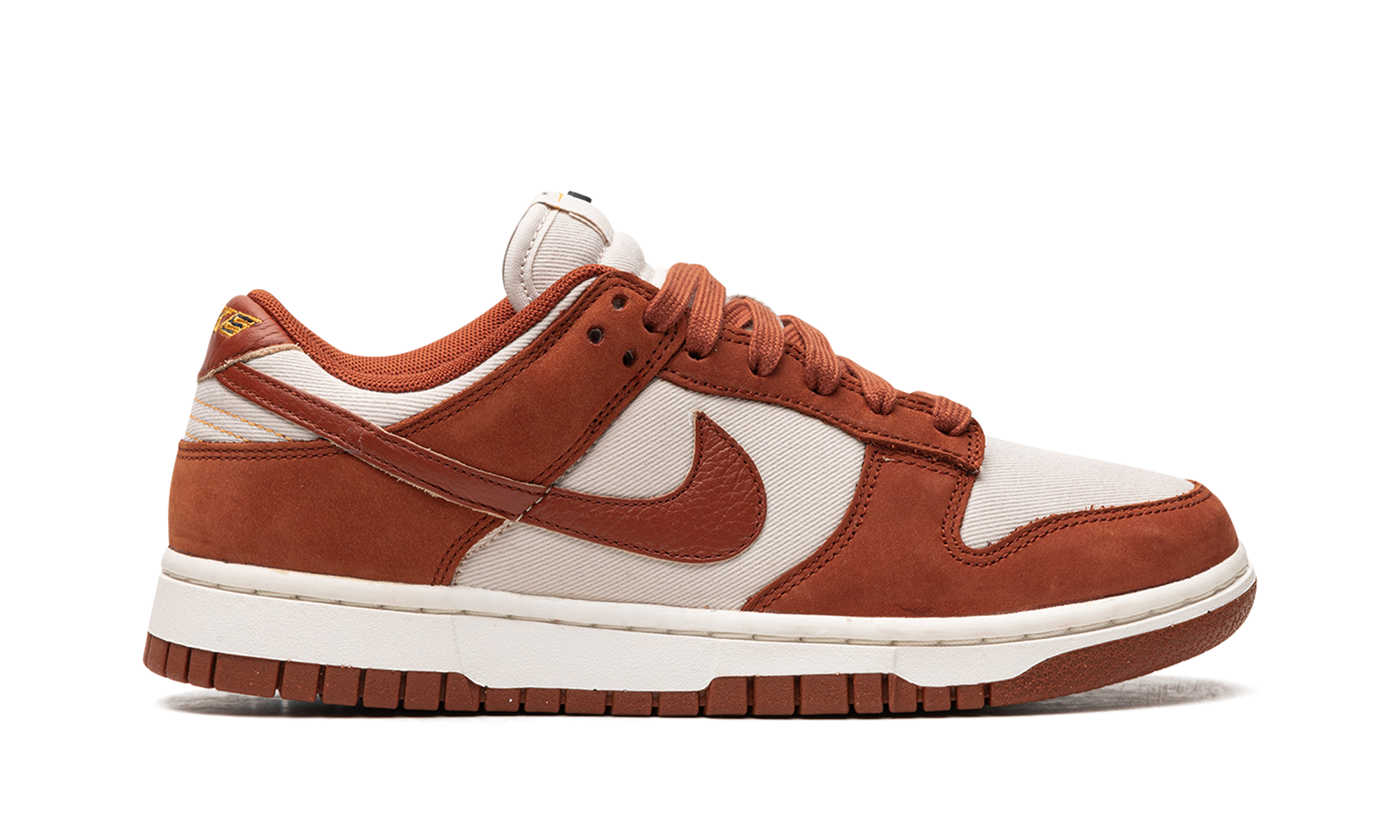 nike dunk low lx light orewood brown rugged orange women s+DZ2710-101+right view