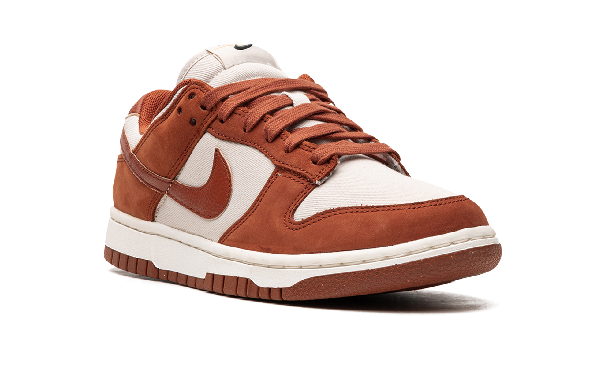 nike dunk low lx light orewood brown rugged orange women s+DZ2710-101+diagnol right view