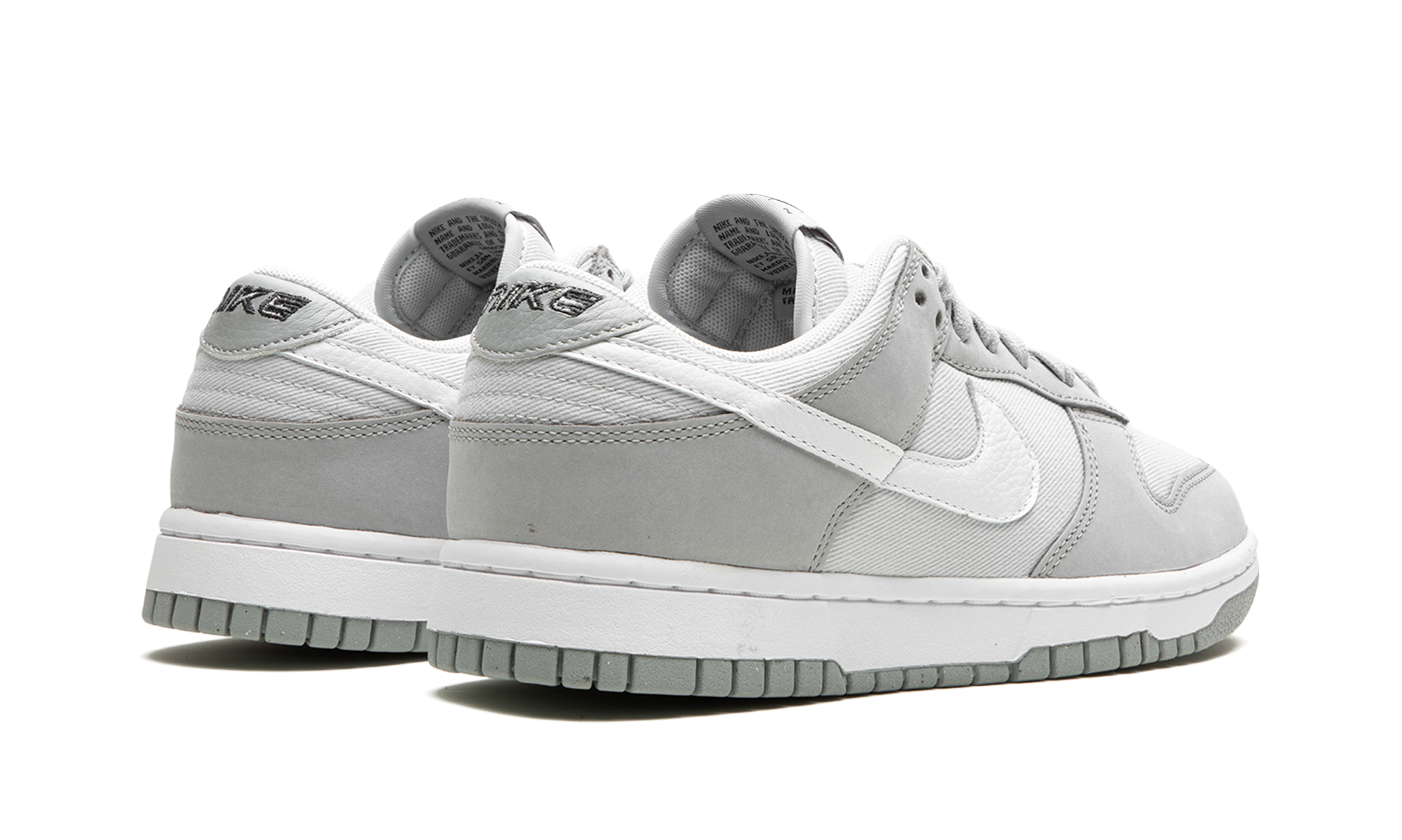 nike dunk low lx light smoke grey women s+FB7720-002+diagnol right behind view