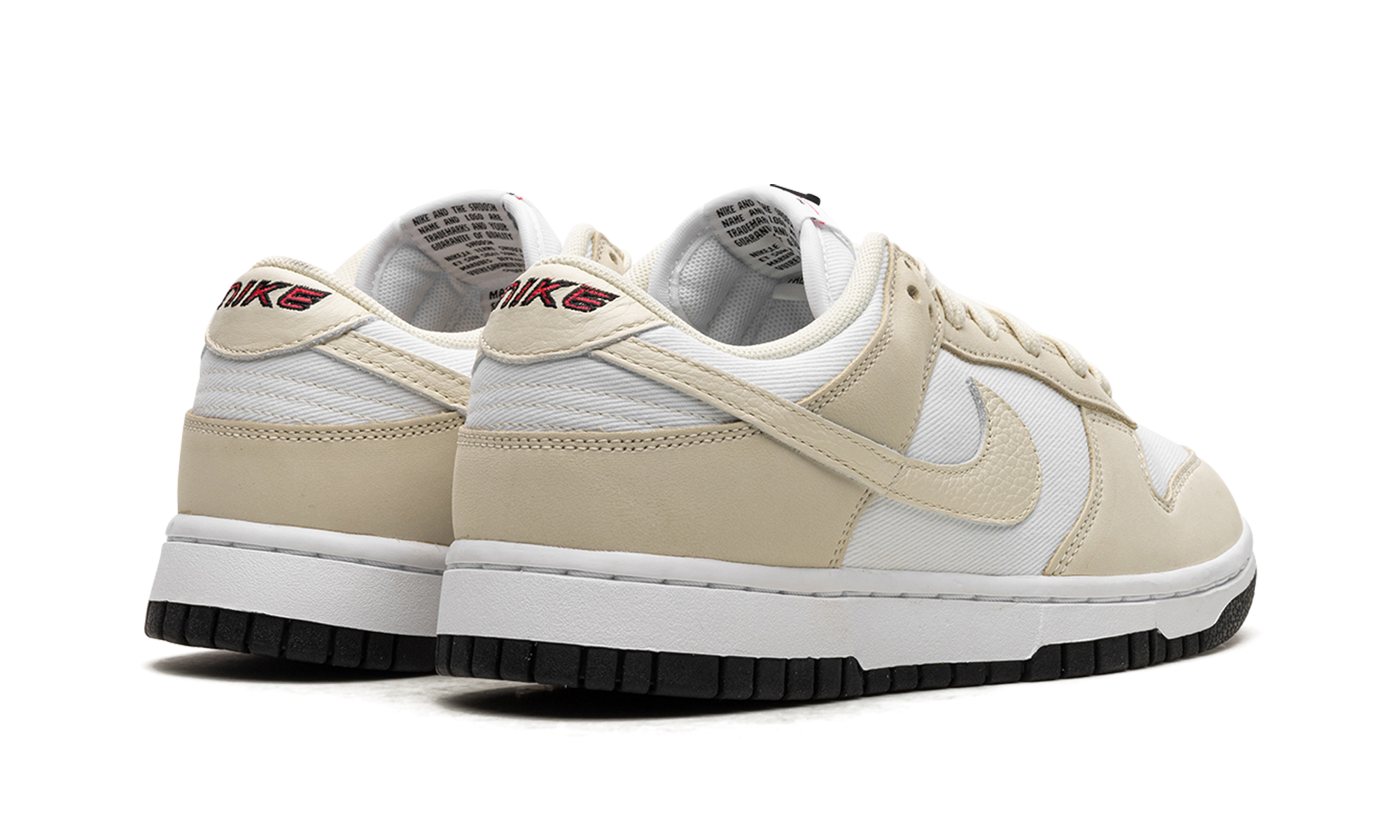 nike dunk low lx white coconut milk women s+DZ2710-100+diagnol right behind view