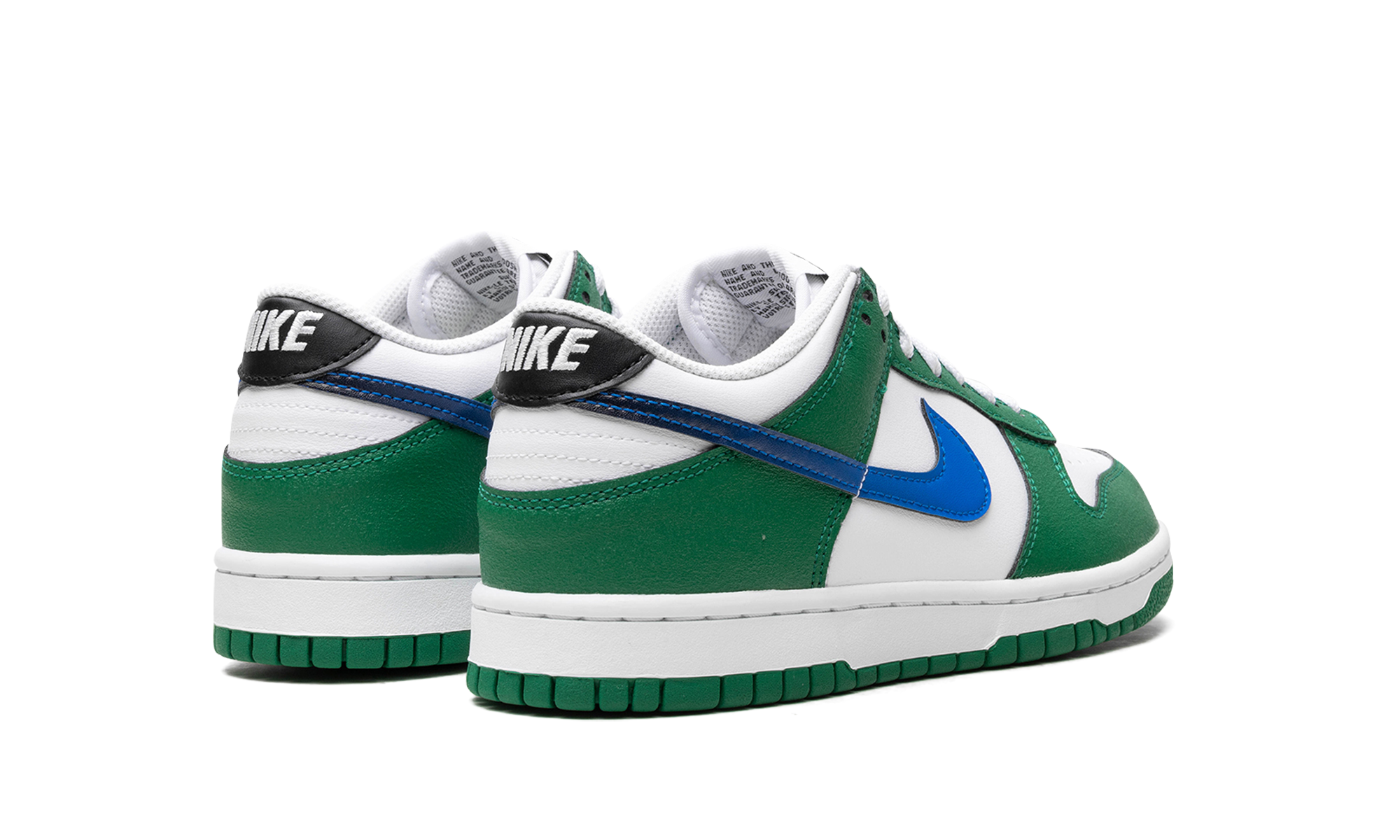 nike dunk low malachite gs+FZ4357-300+diagnol right behind view