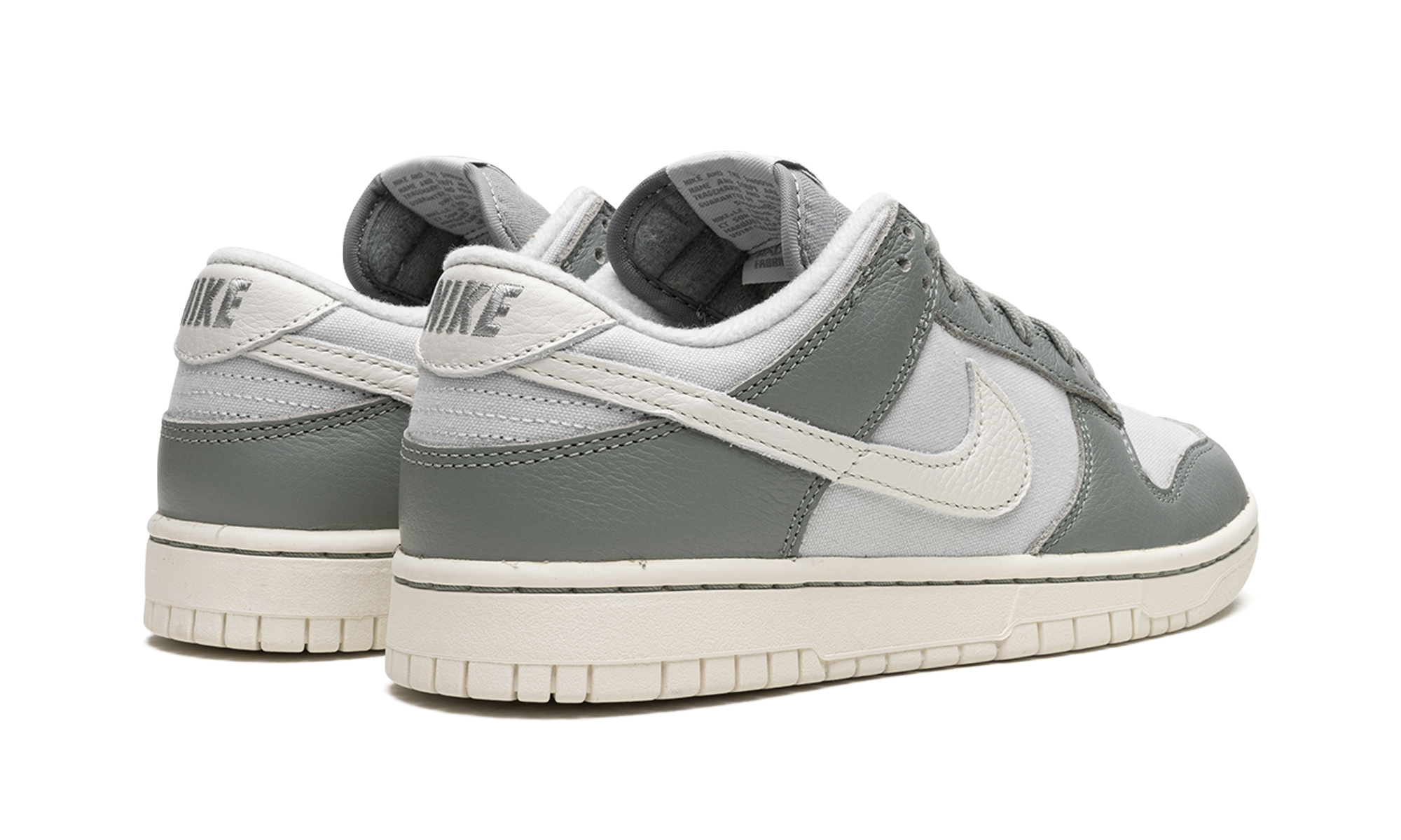 nike dunk low mica green+DV7212-300+diagnol right behind view