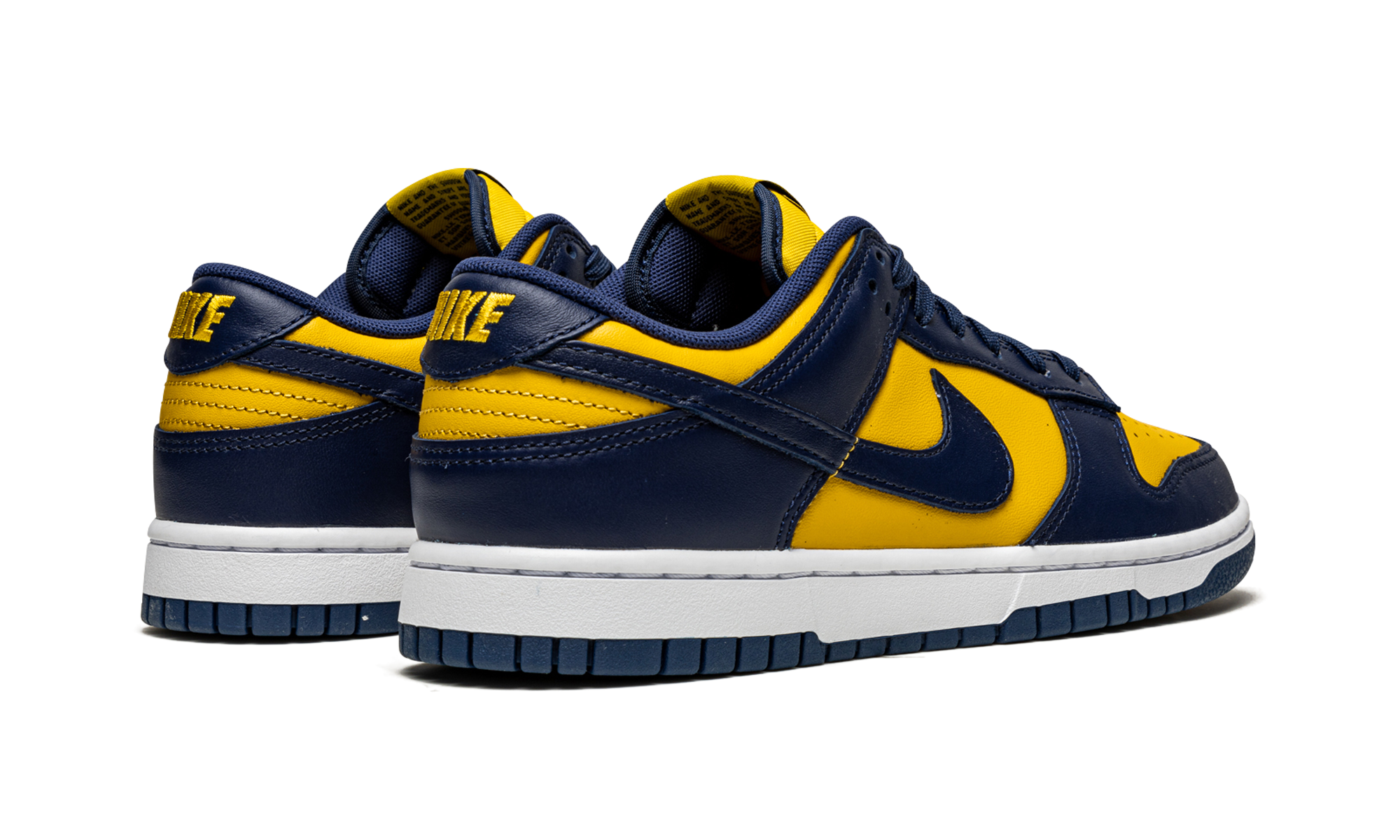 nike dunk low michigan 2021+DD1391-700+diagnol right behind view