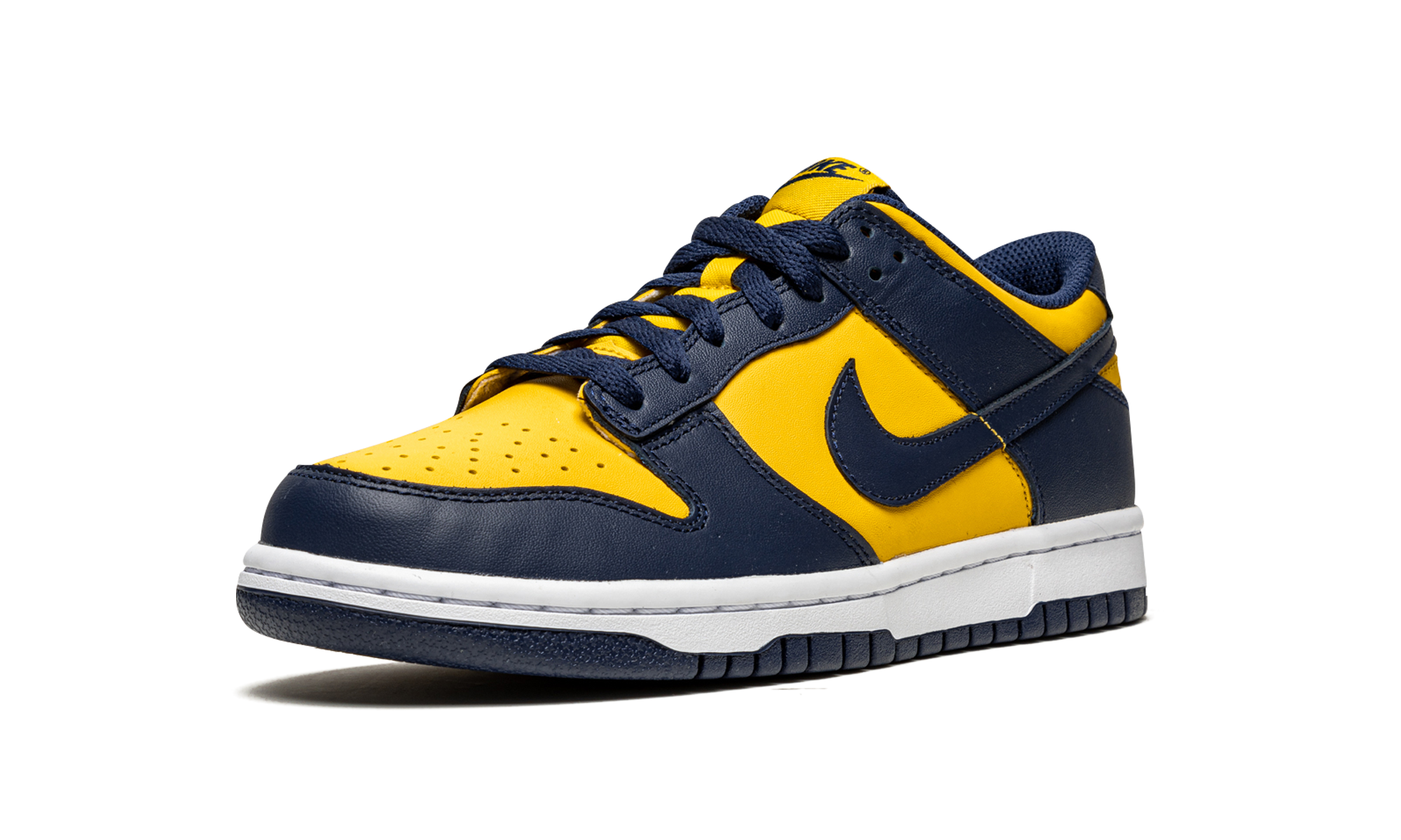 nike dunk low michigan 2021 2024 gs+CW1590-700+bottom view