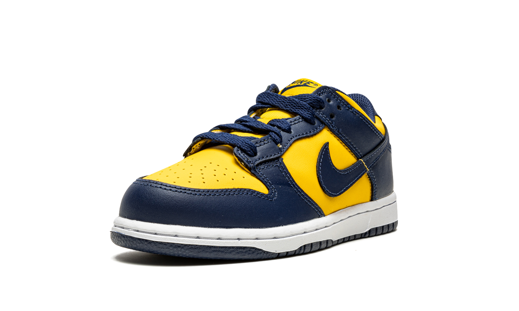 nike dunk low michigan 2021 2024 ps+CW1588-700+left diagnol single view