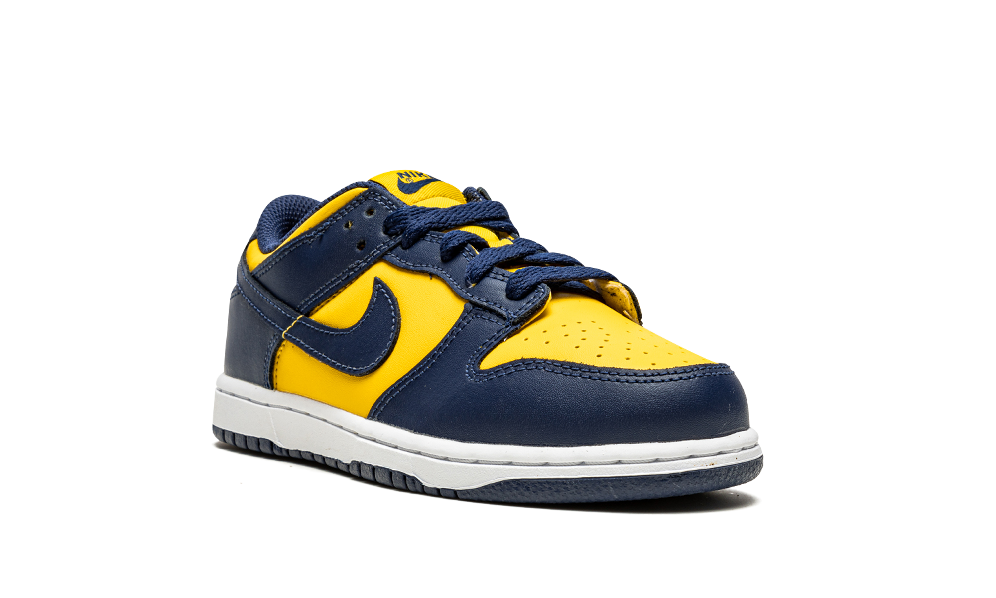 nike dunk low michigan 2021 2024 ps+CW1588-700+diagnol right view