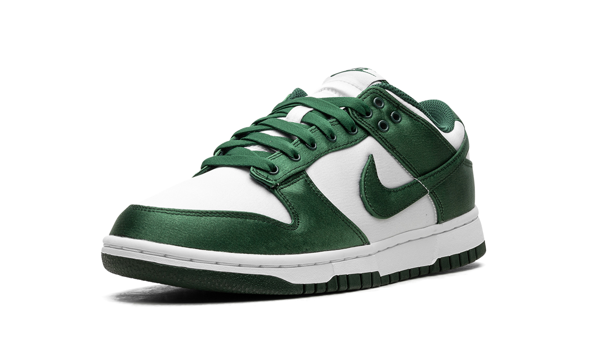 nike dunk low michigan state satin women s+DX5931-100+left diagnol single view