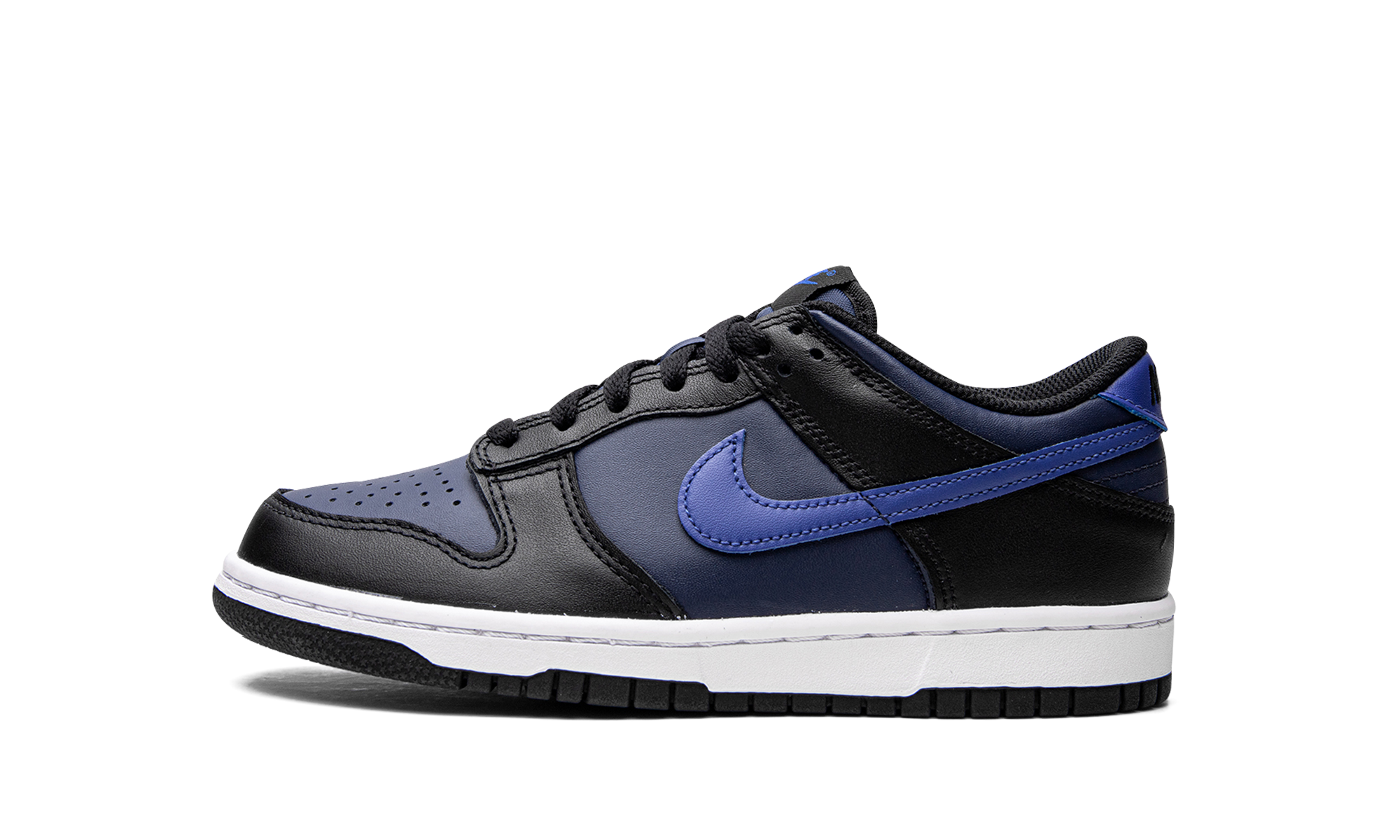 nike dunk low midnight navy gs+DH9765-402+diagnol right view 1