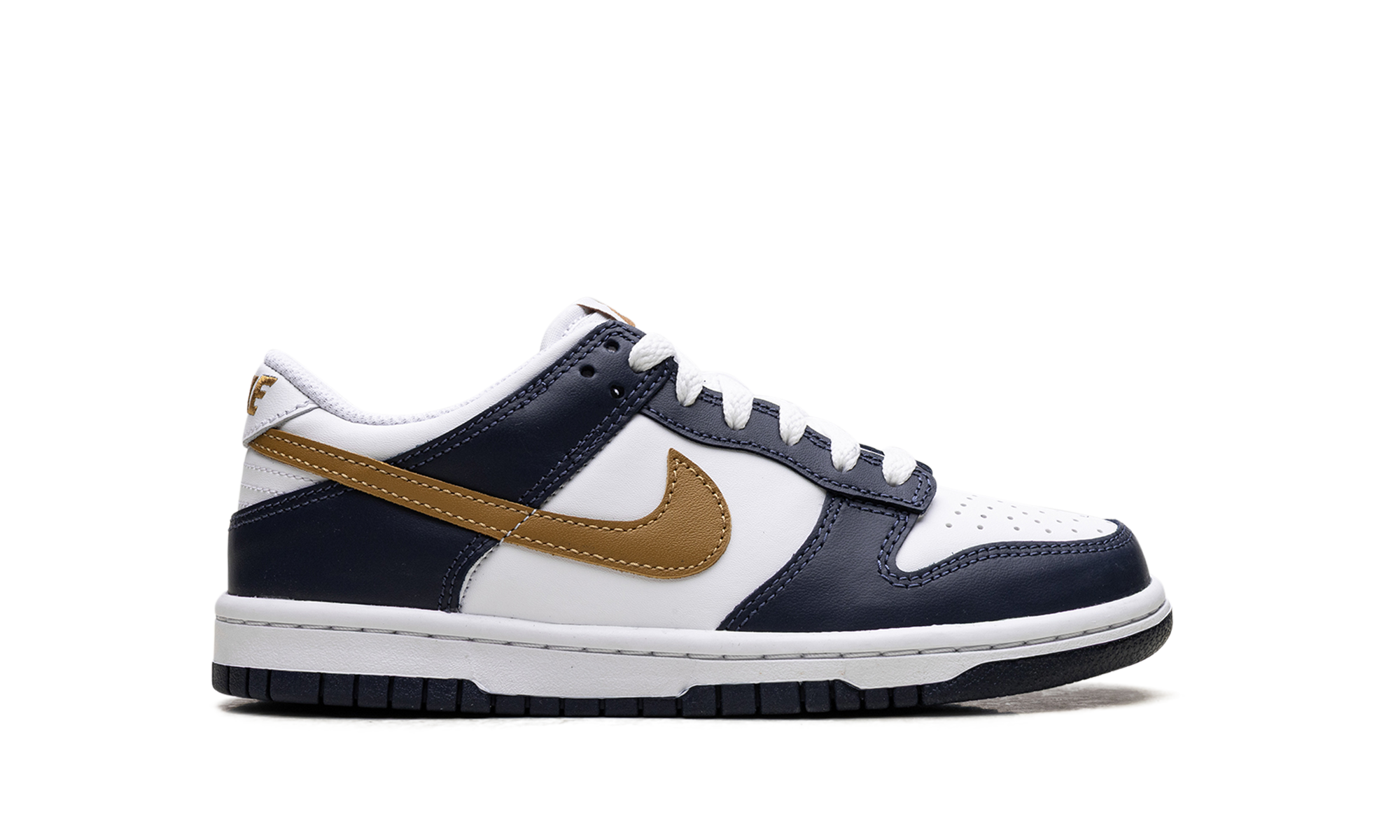 nike dunk low midnight navy wheat gs+FB9109-111+right view