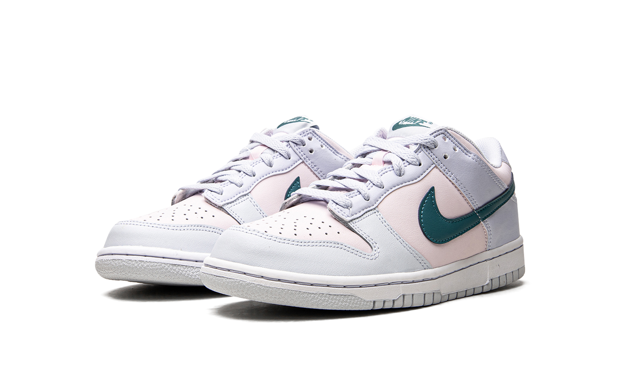 nike dunk low mineral teal gs+FD1232-002+diagnol left view