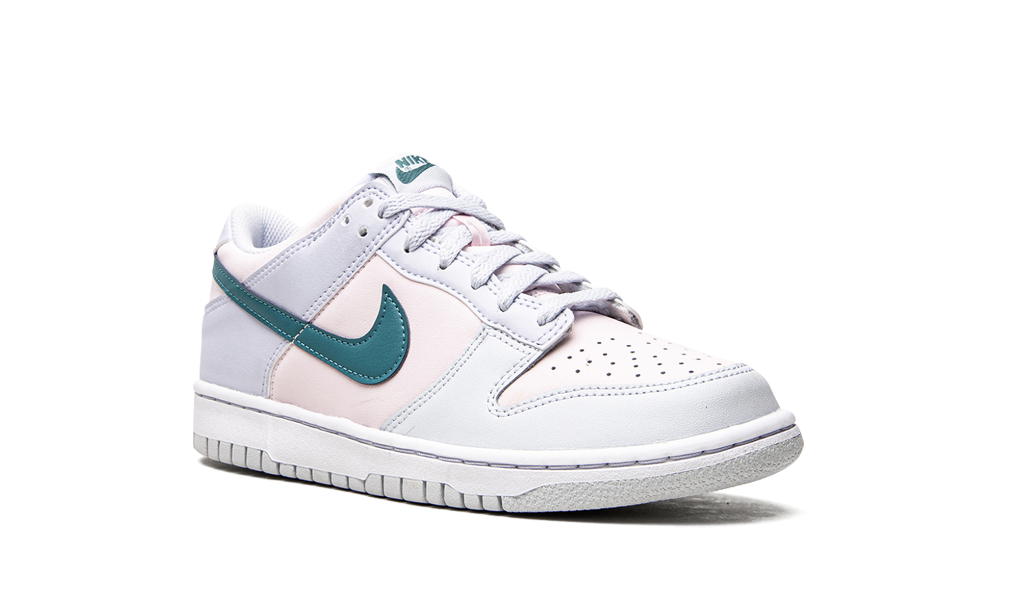 nike dunk low mineral teal gs+FD1232-002+diagnol right view