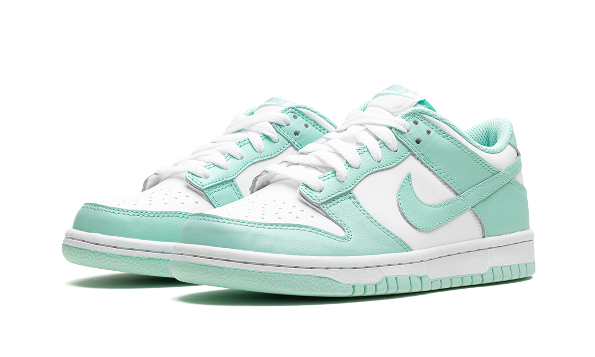 nike dunk low mint foam gs+FZ3534-100+diagnol left view