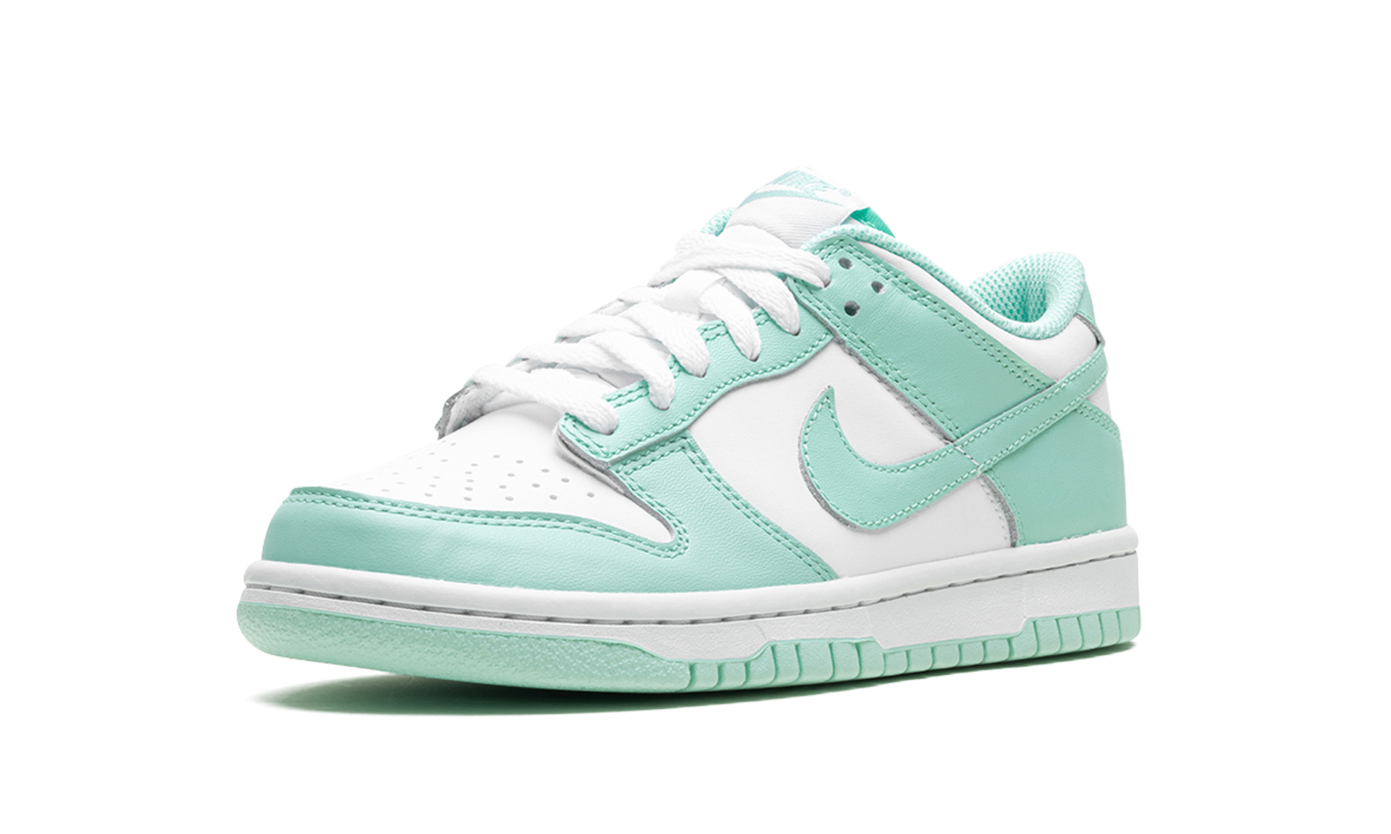 nike dunk low mint foam gs+FZ3534-100+left diagnol single view