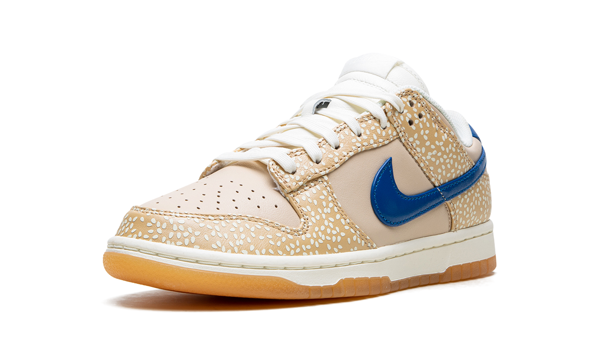 nike dunk low montreal bagel sesame special box+DZ4853-200+left diagnol single view