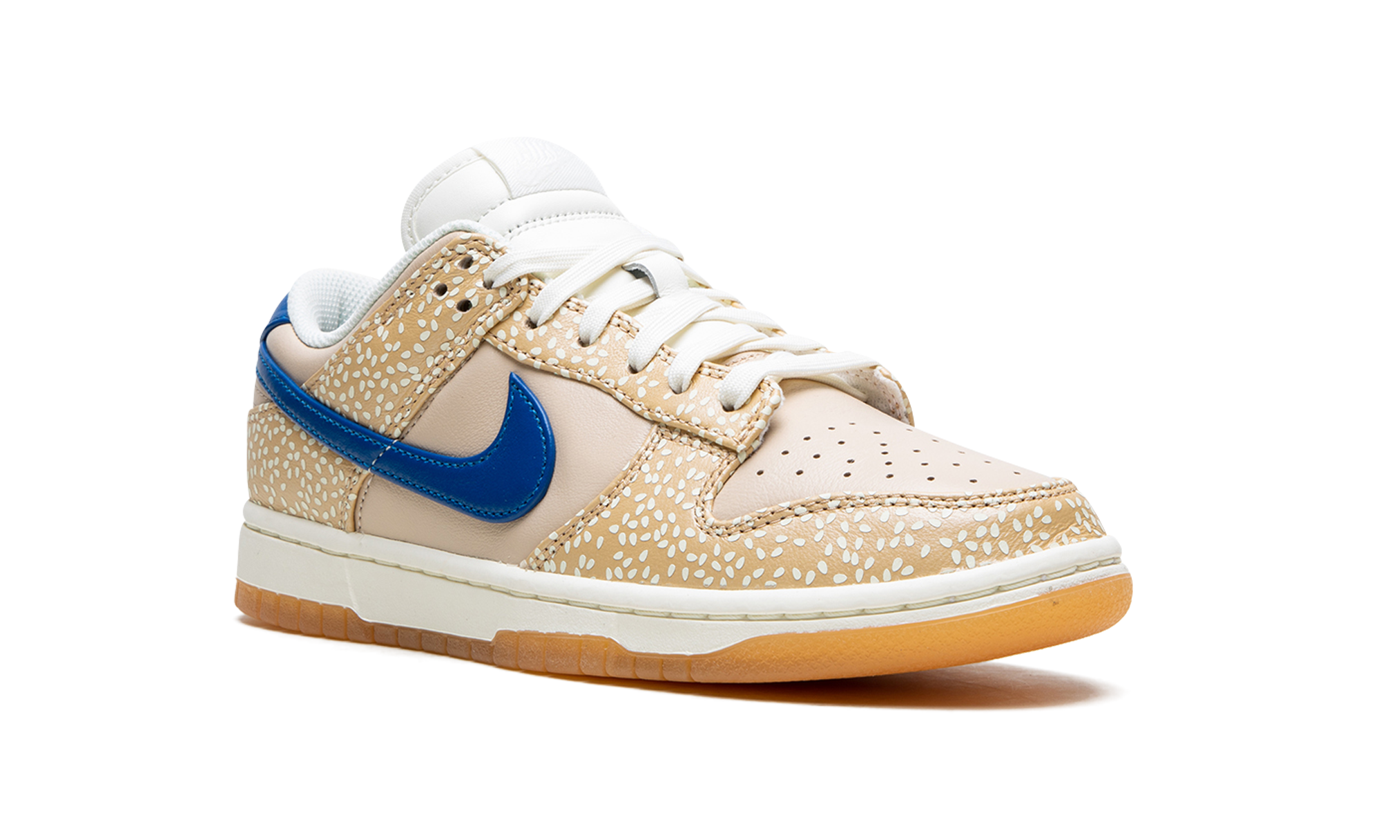 nike dunk low montreal bagel sesame special box+DZ4853-200+diagnol right view