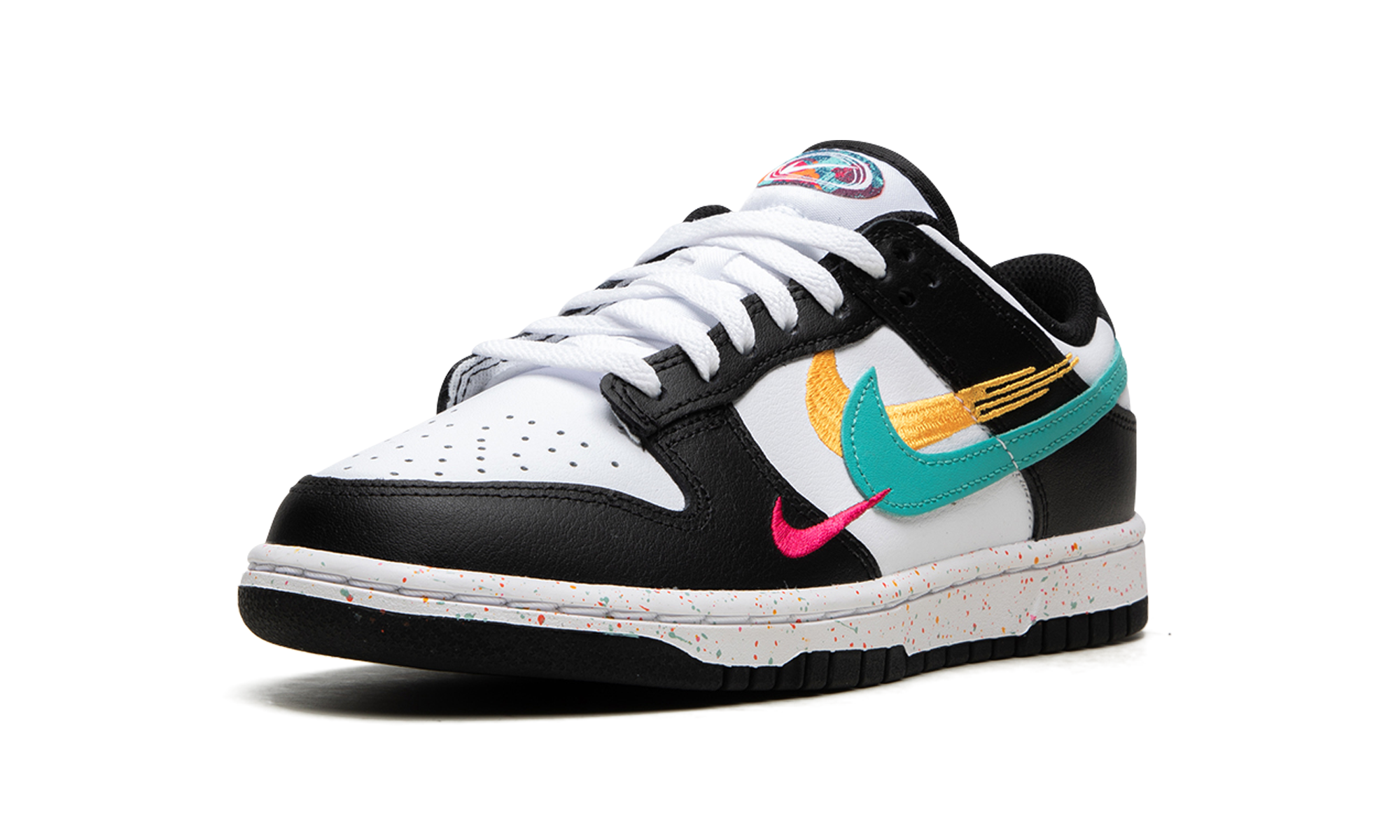 nike dunk low multiple swooshes white washed teal women s+FD4623-131+left diagnol single view