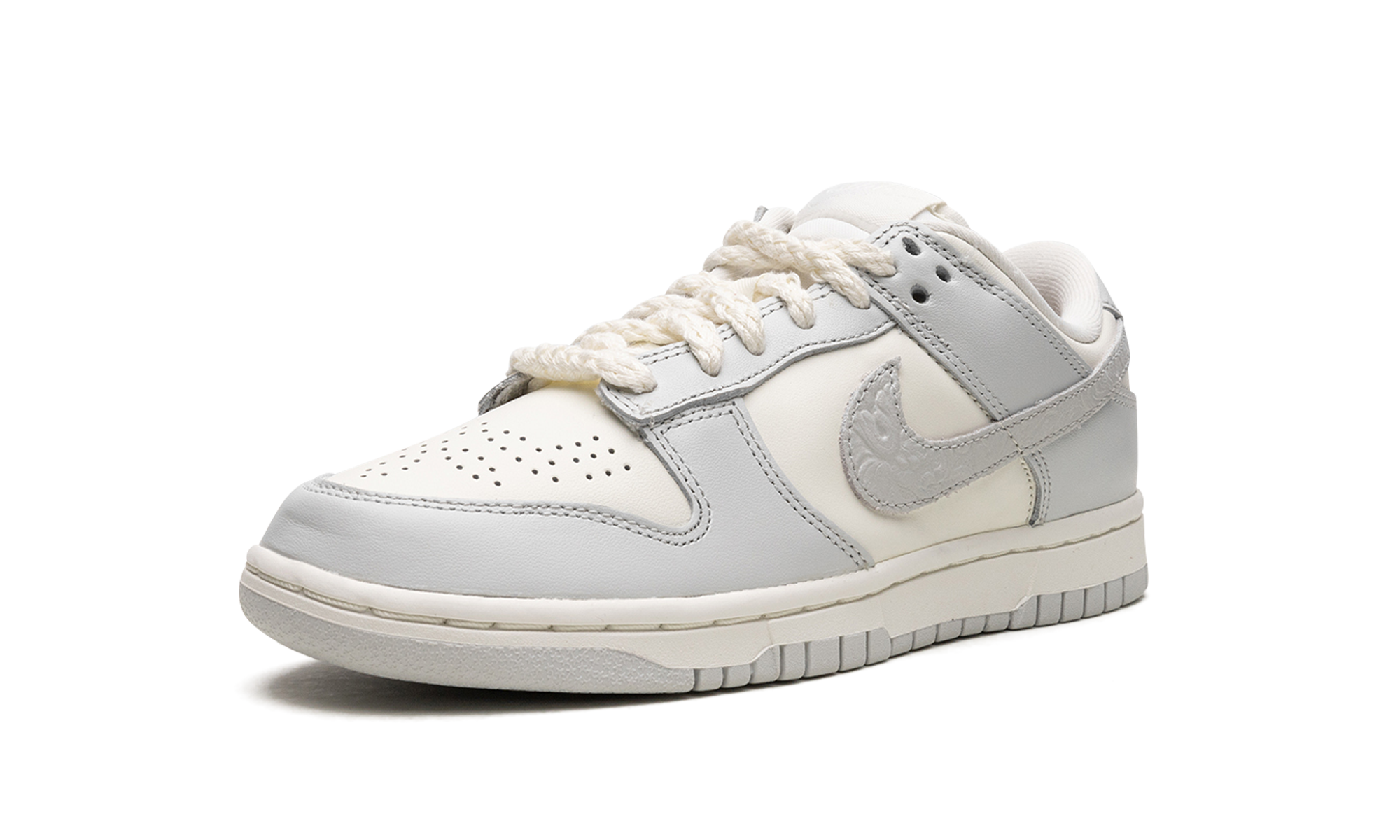 nike dunk low needlework sail aura women s+FJ4553-133+left diagnol single view