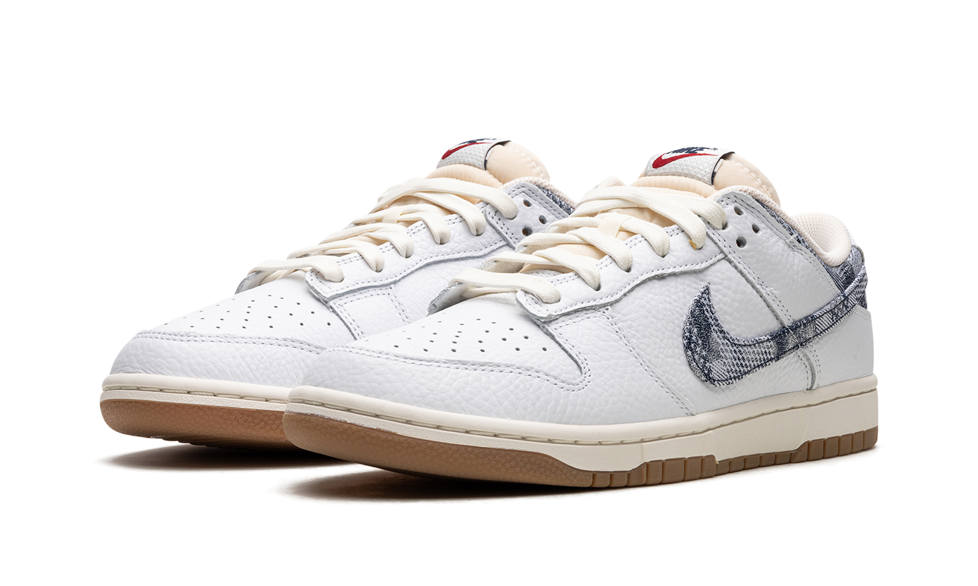 nike dunk low new americana washed denim+FN6881-100+diagnol left view