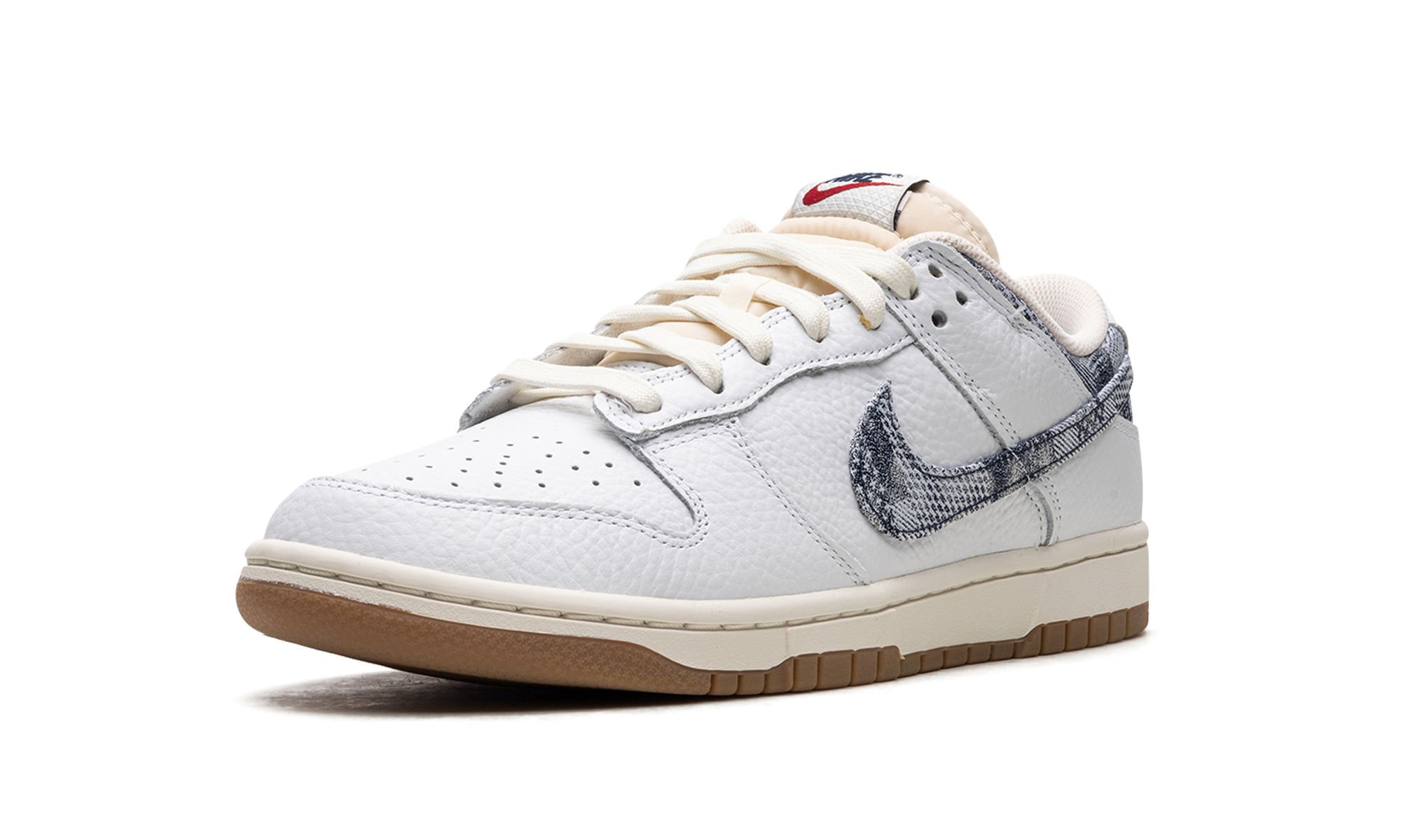 nike dunk low new americana washed denim+FN6881-100+left diagnol single view