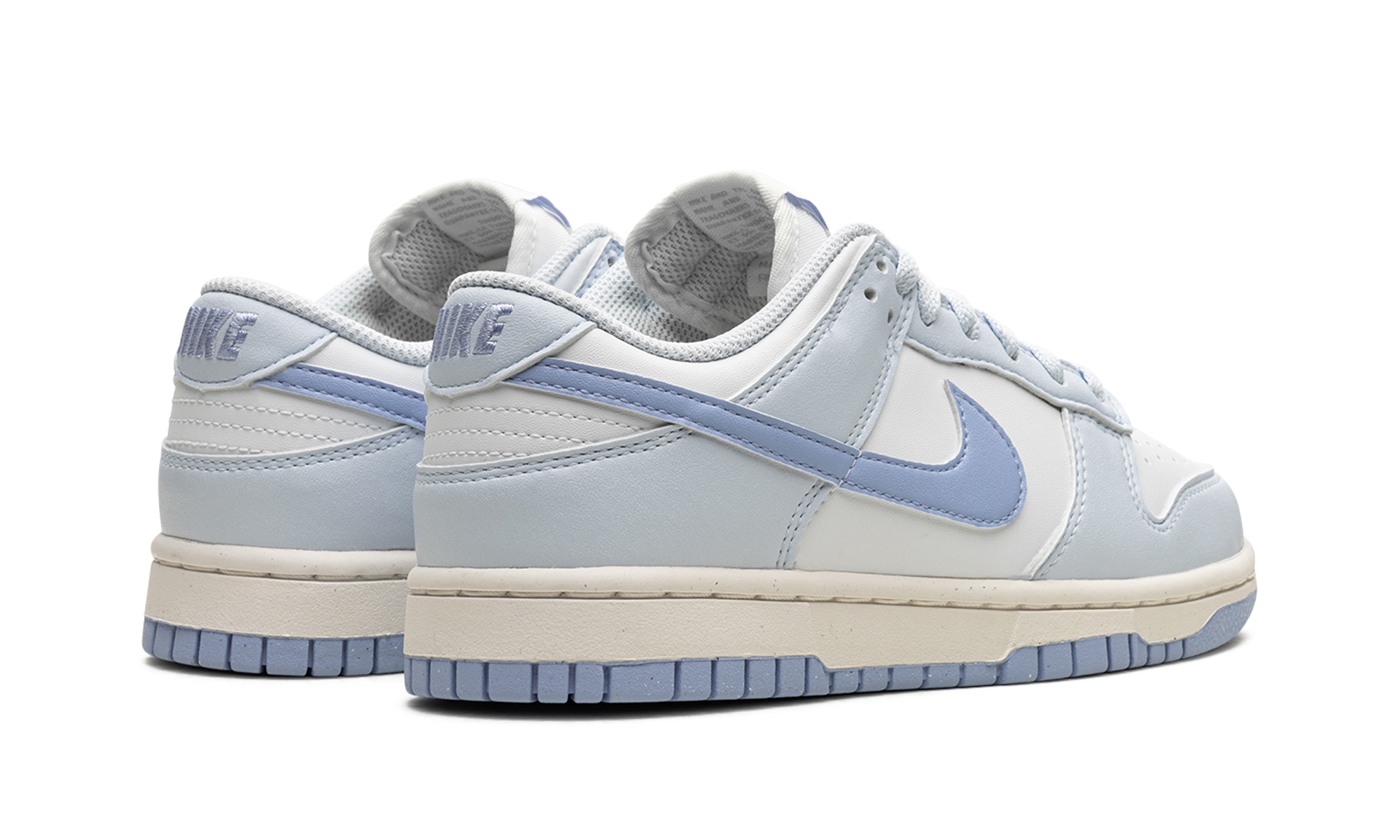 nike dunk low next nature blue tint women s+DD1873-400+diagnol right behind view