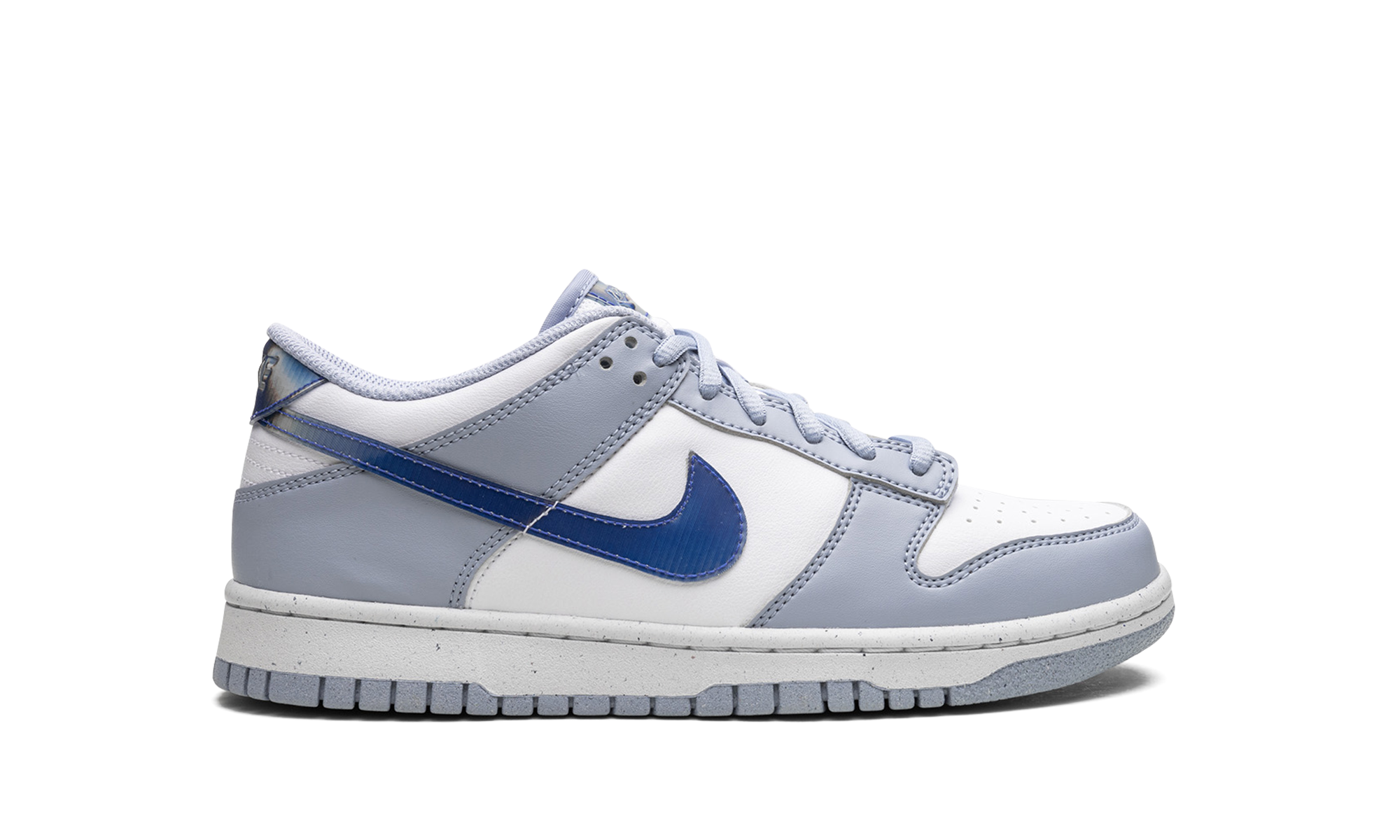 nike dunk low next nature blue whisper iridescent gs+FJ4668-400+right view