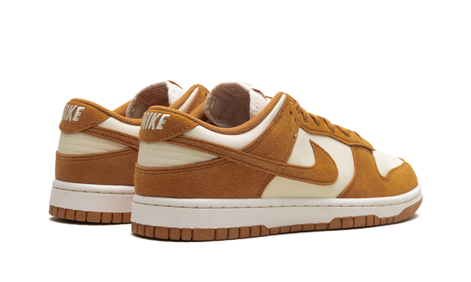nike dunk low next nature flax coconut milk women s+HJ7673-100+diagnol right behind view