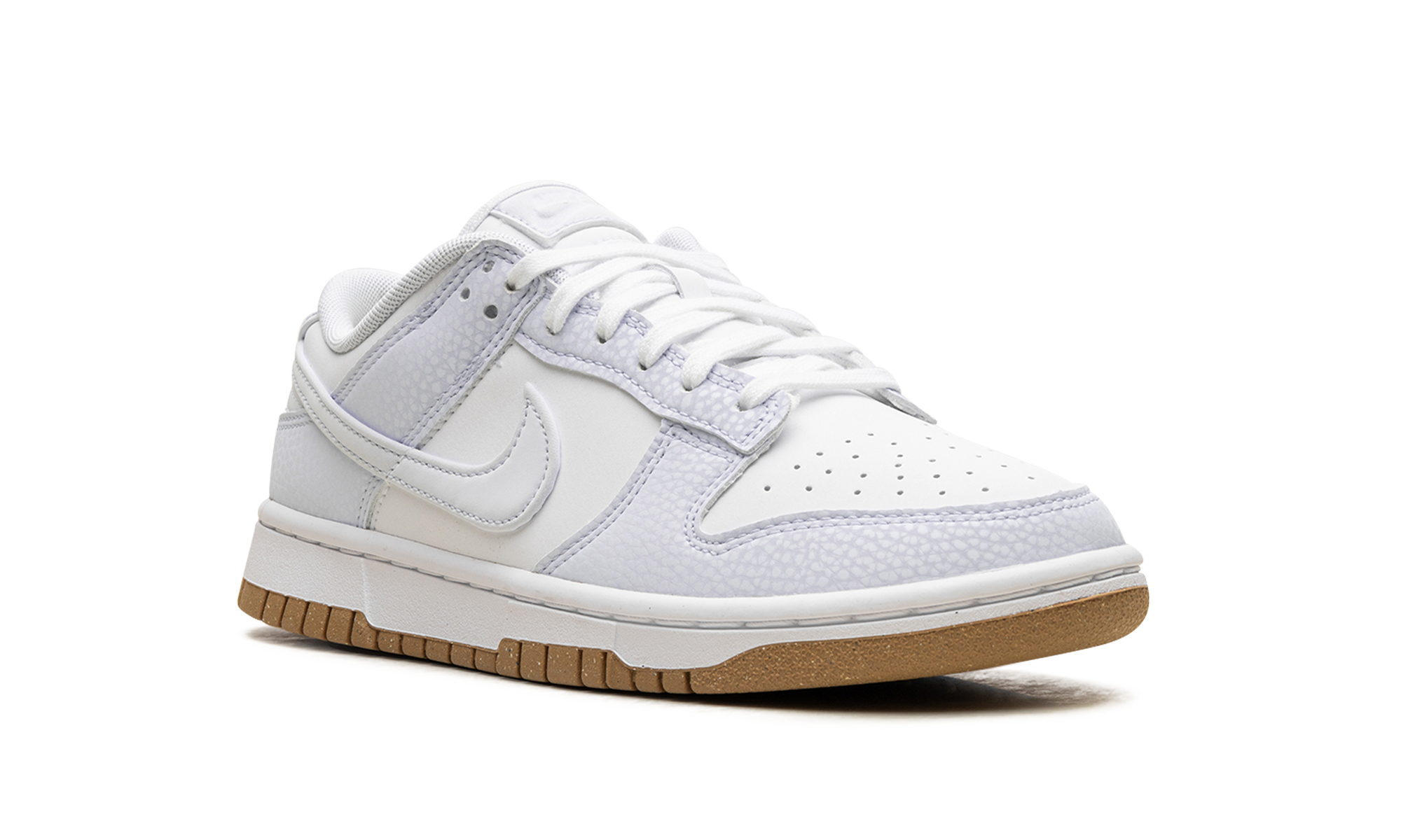 nike dunk low next nature football grey gum women s+FN6345-100+diagnol right view