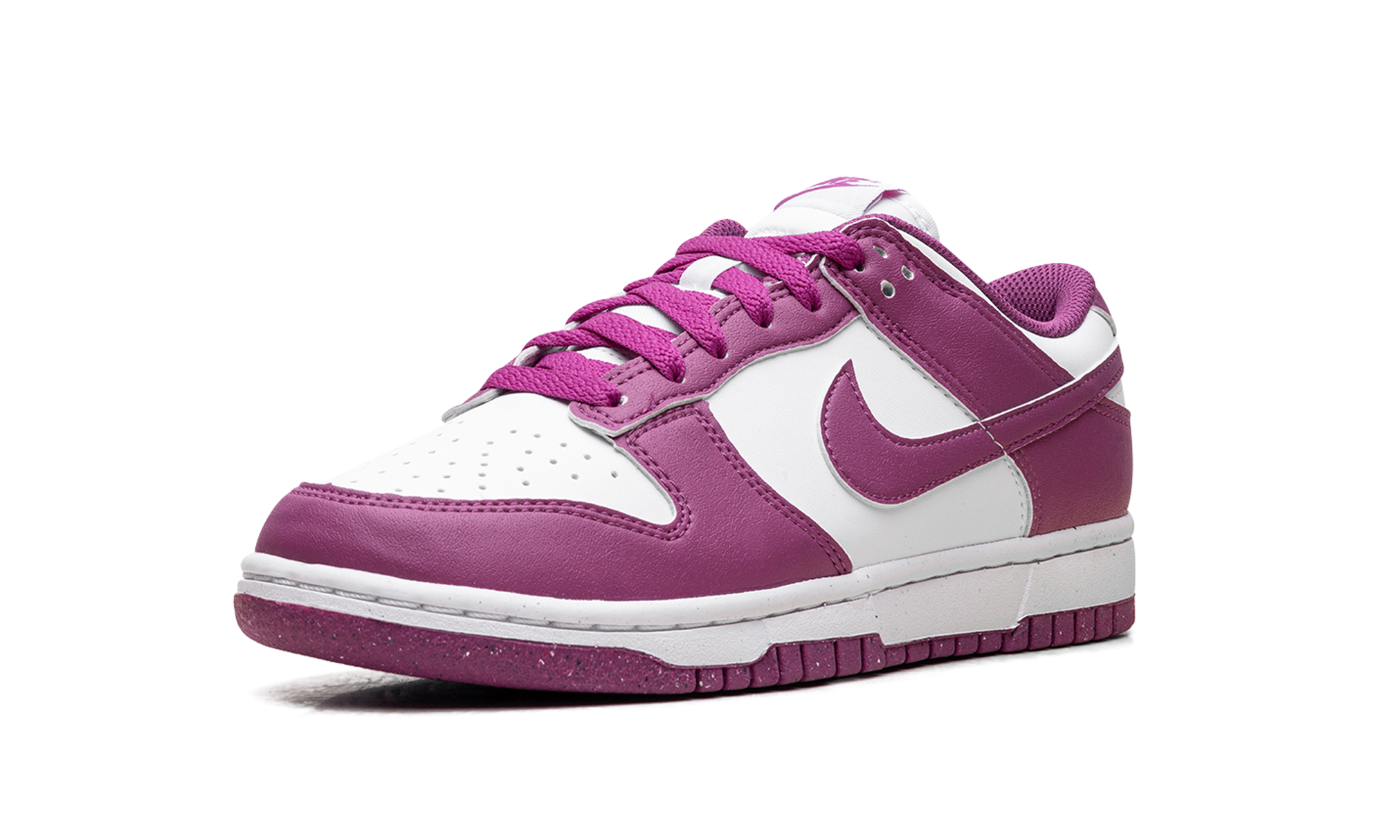 nike dunk low next nature hot fuchsia women s+DD1873-110+left diagnol single view