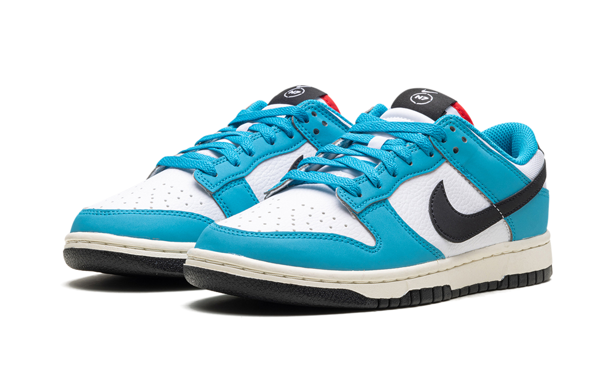 nike dunk low next nature n7 dark turquoise+HJ9088-488+diagnol left view