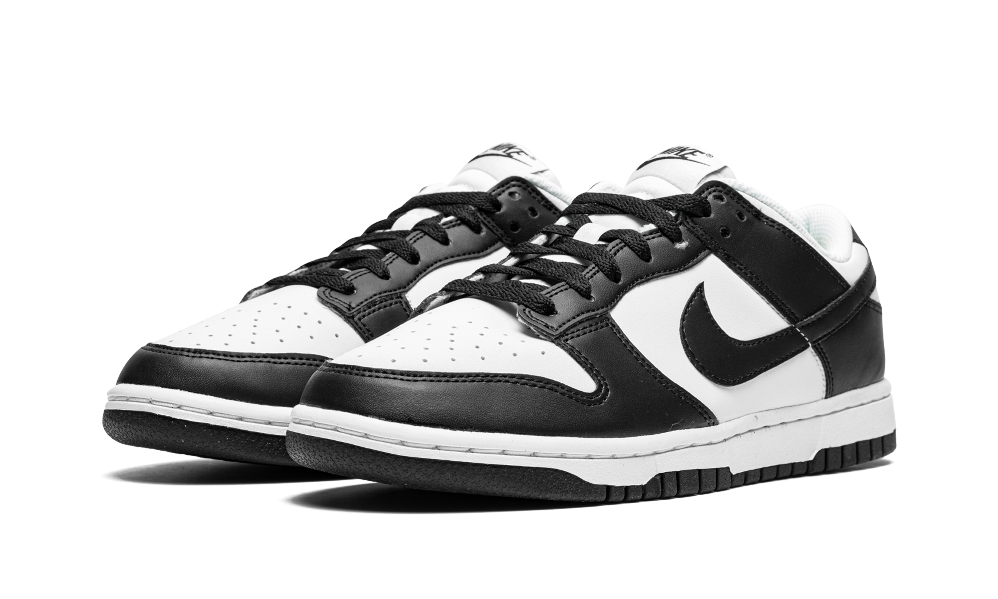 nike dunk low next nature panda women s+DD1873-102+diagnol left view