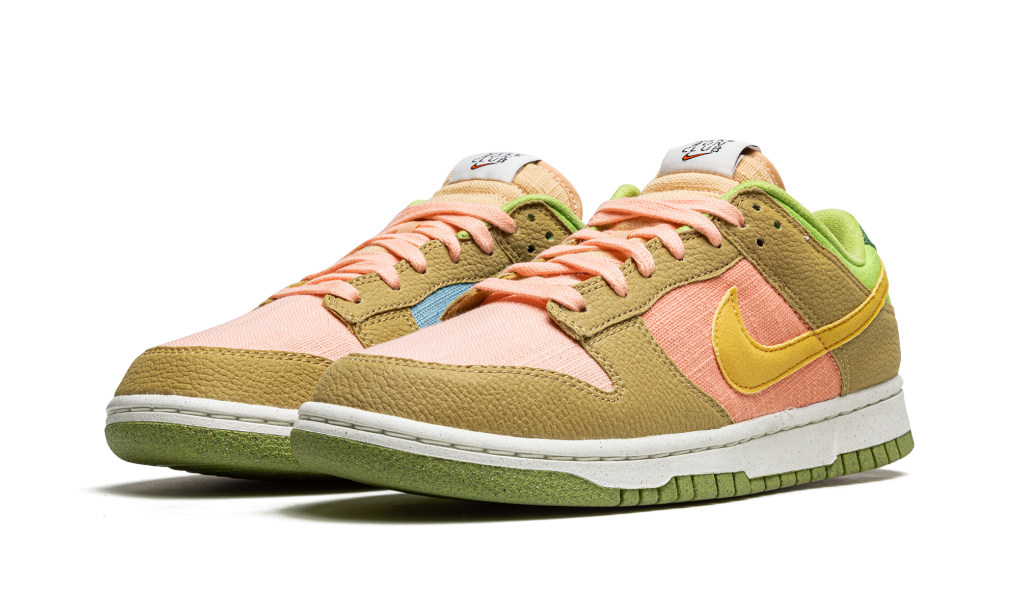 nike dunk low next nature sun club arctic orange+DM0583-800+diagnol left view
