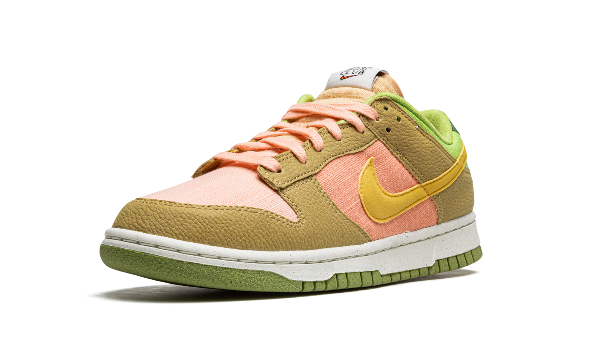 nike dunk low next nature sun club arctic orange+DM0583-800+left diagnol single view