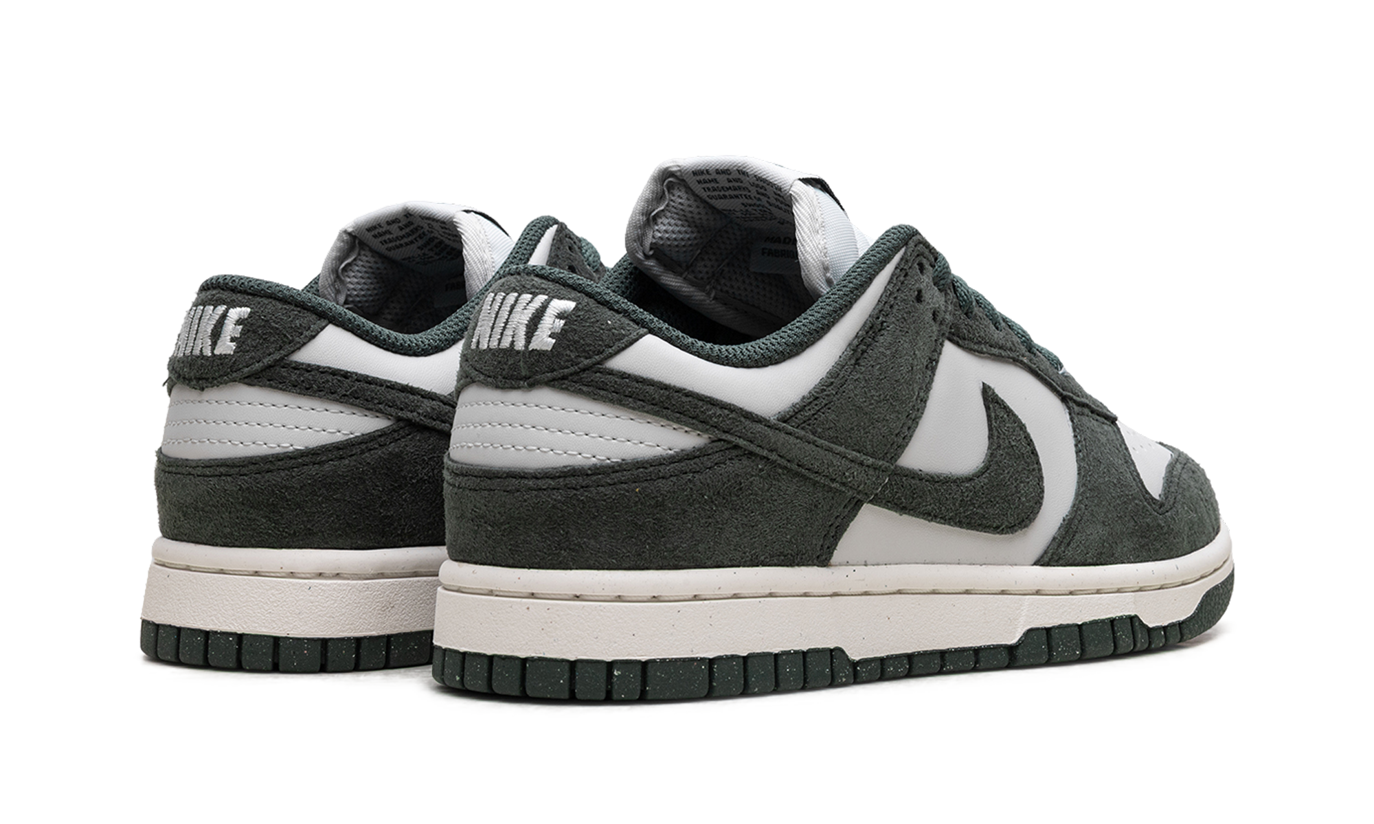 nike dunk low next nature viintage green women s+HJ7673-002+diagnol right behind view