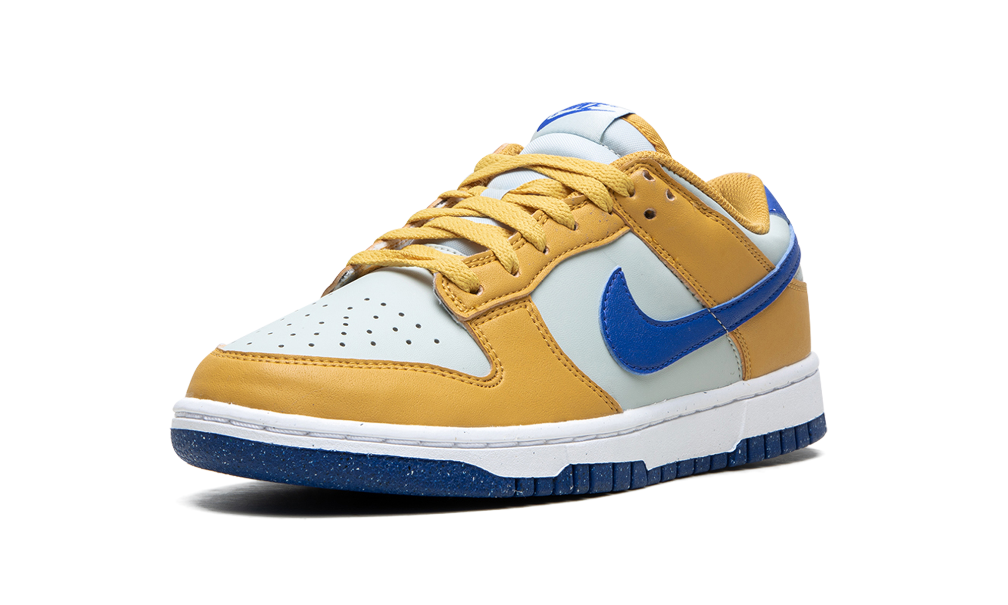 nike dunk low next nature wheat gold royal women s+DN1431-700+left diagnol single view