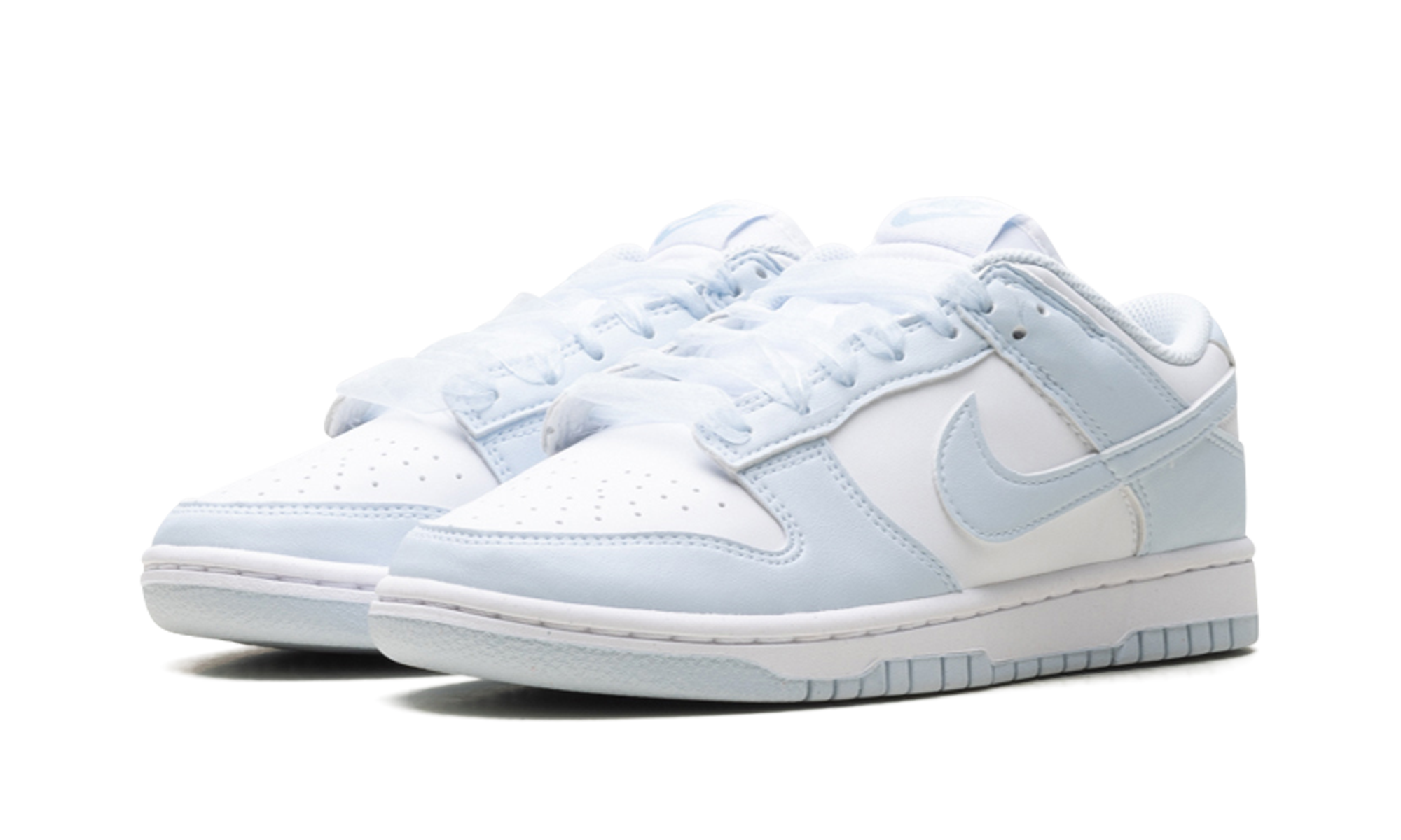 nike dunk low next nature white blue tint women s+IB7311-100+diagnol left view