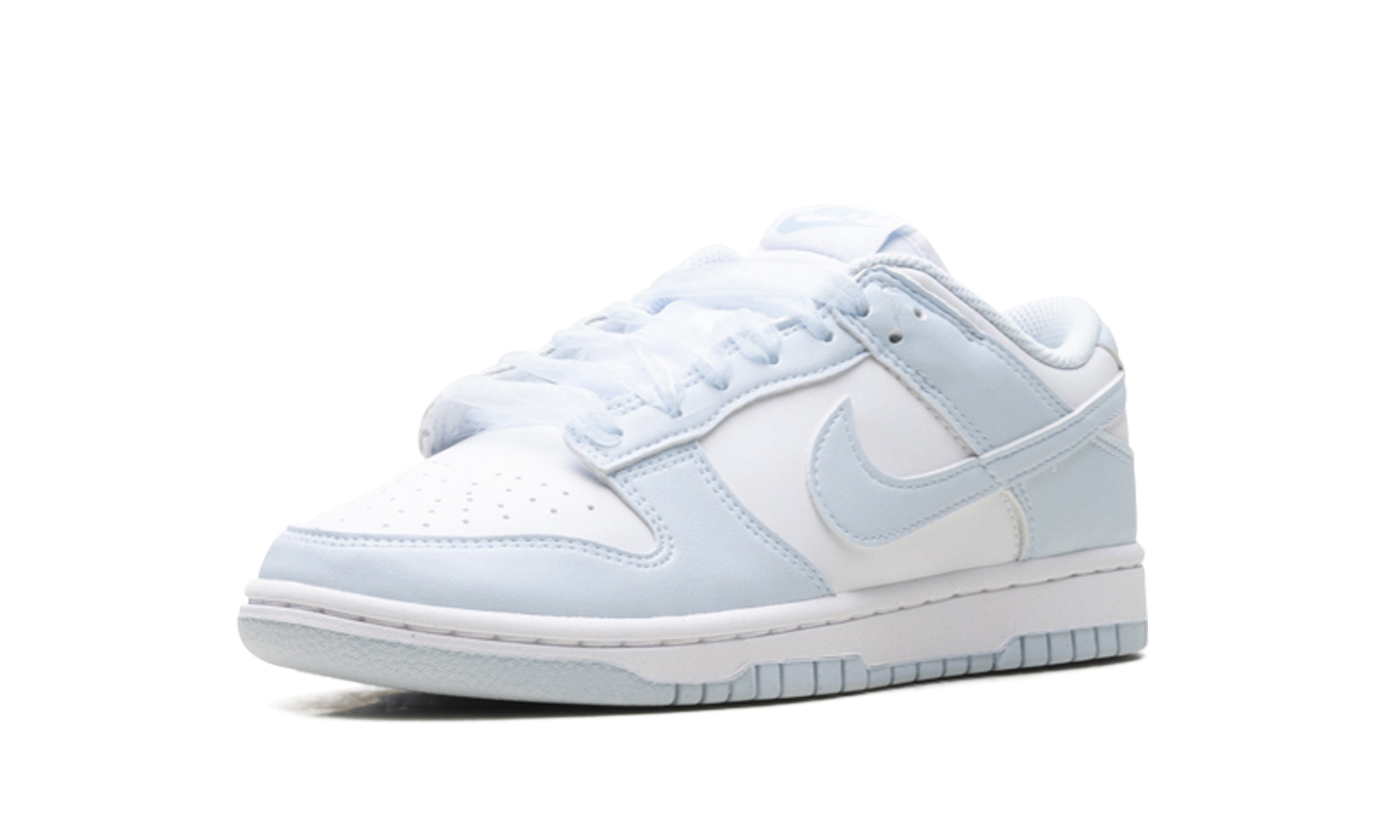nike dunk low next nature white blue tint women s+IB7311-100+left diagnol single view