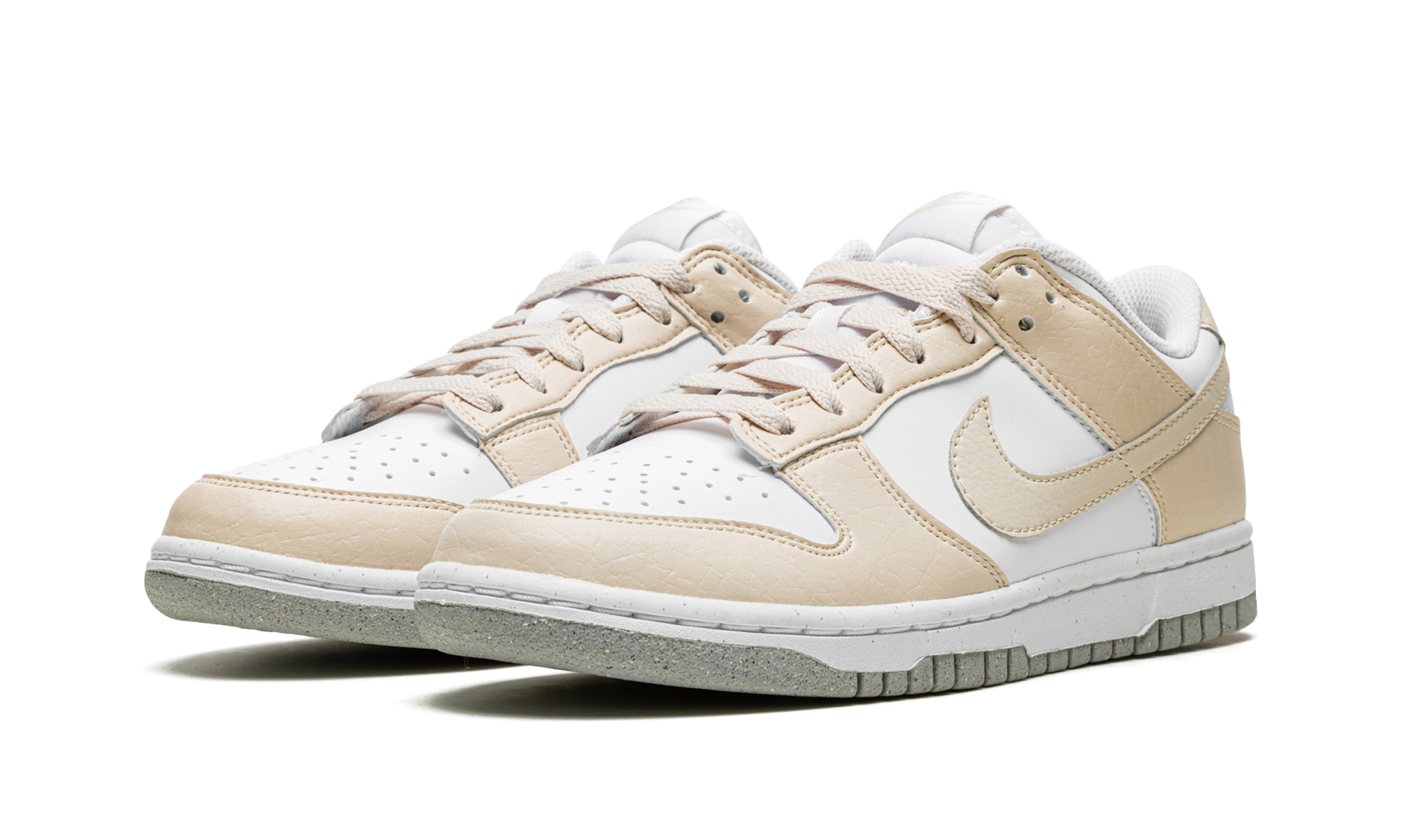 nike dunk low next nature white light orewood brown women s+DN1431-100+diagnol left view