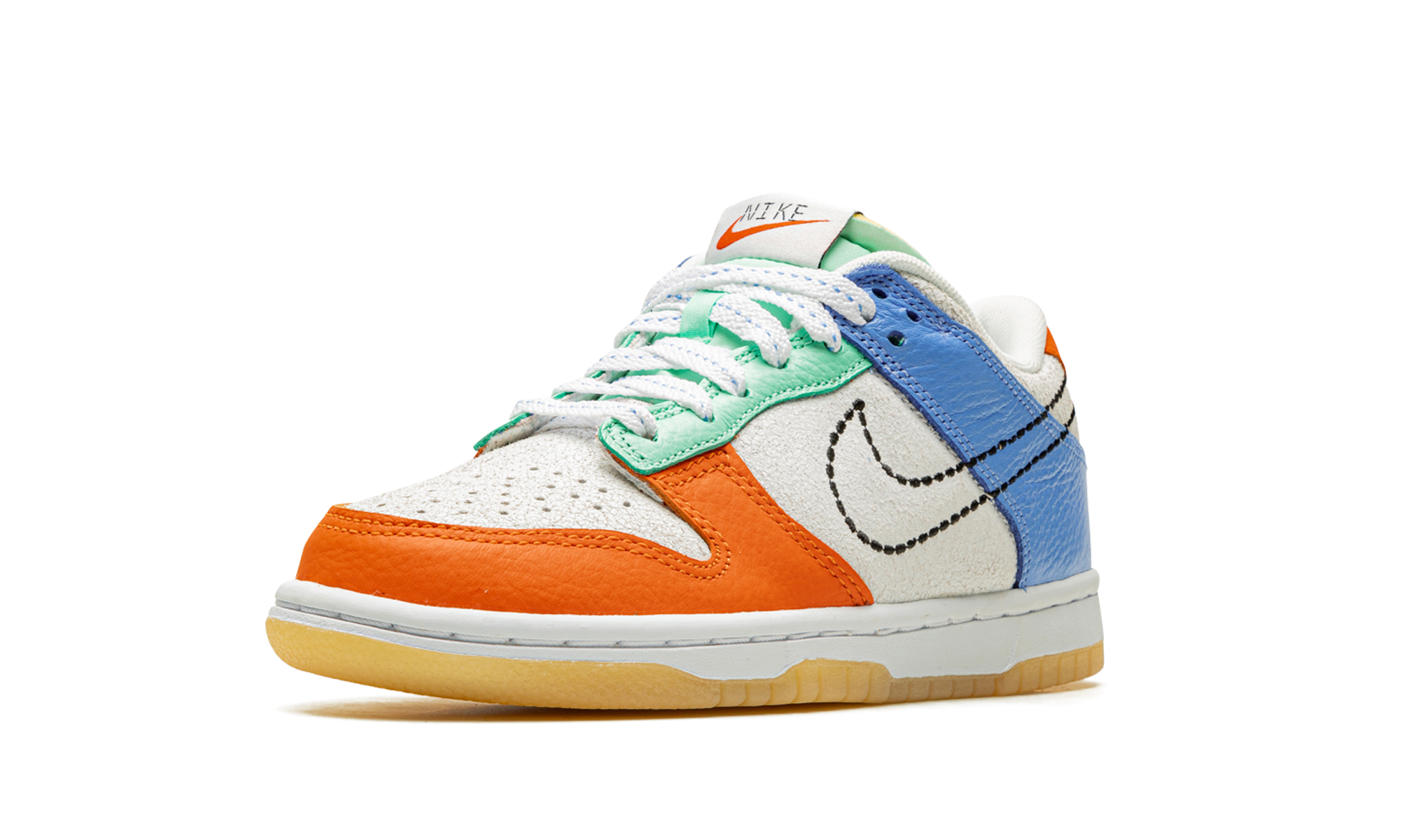 nike dunk low nike 101 gs+DX3363-100+left diagnol single view