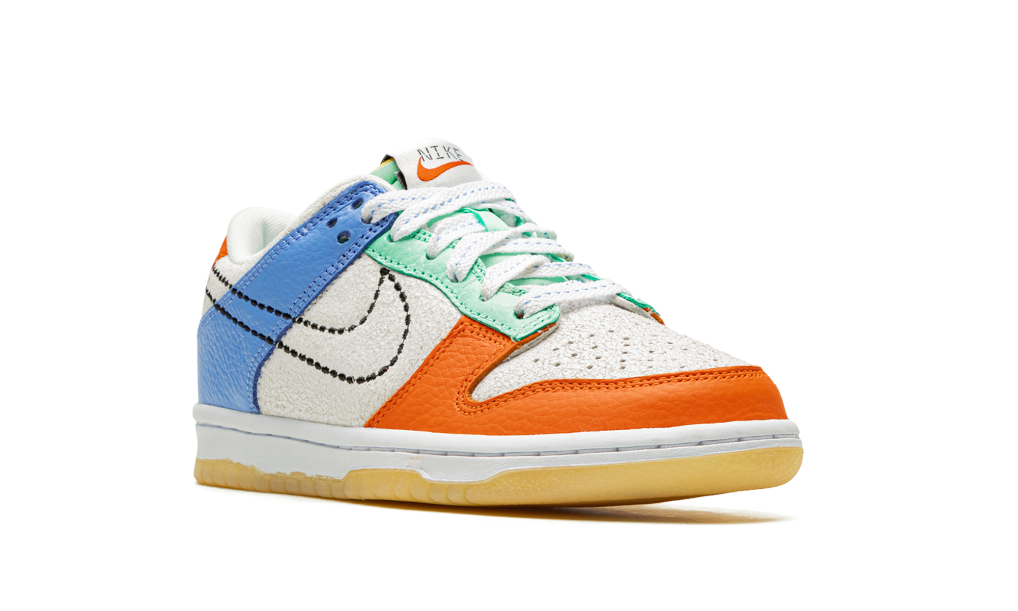 nike dunk low nike 101 gs+DX3363-100+diagnol right view