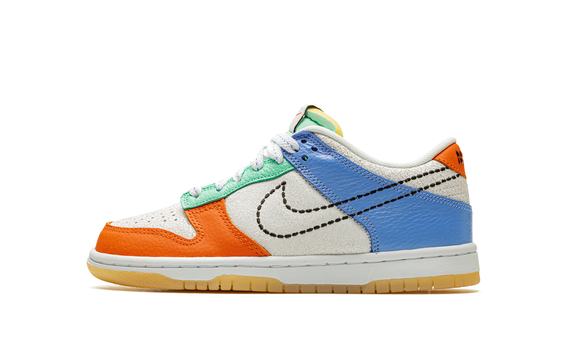 nike dunk low nike 101 gs+DX3363-100+diagnol right view 1