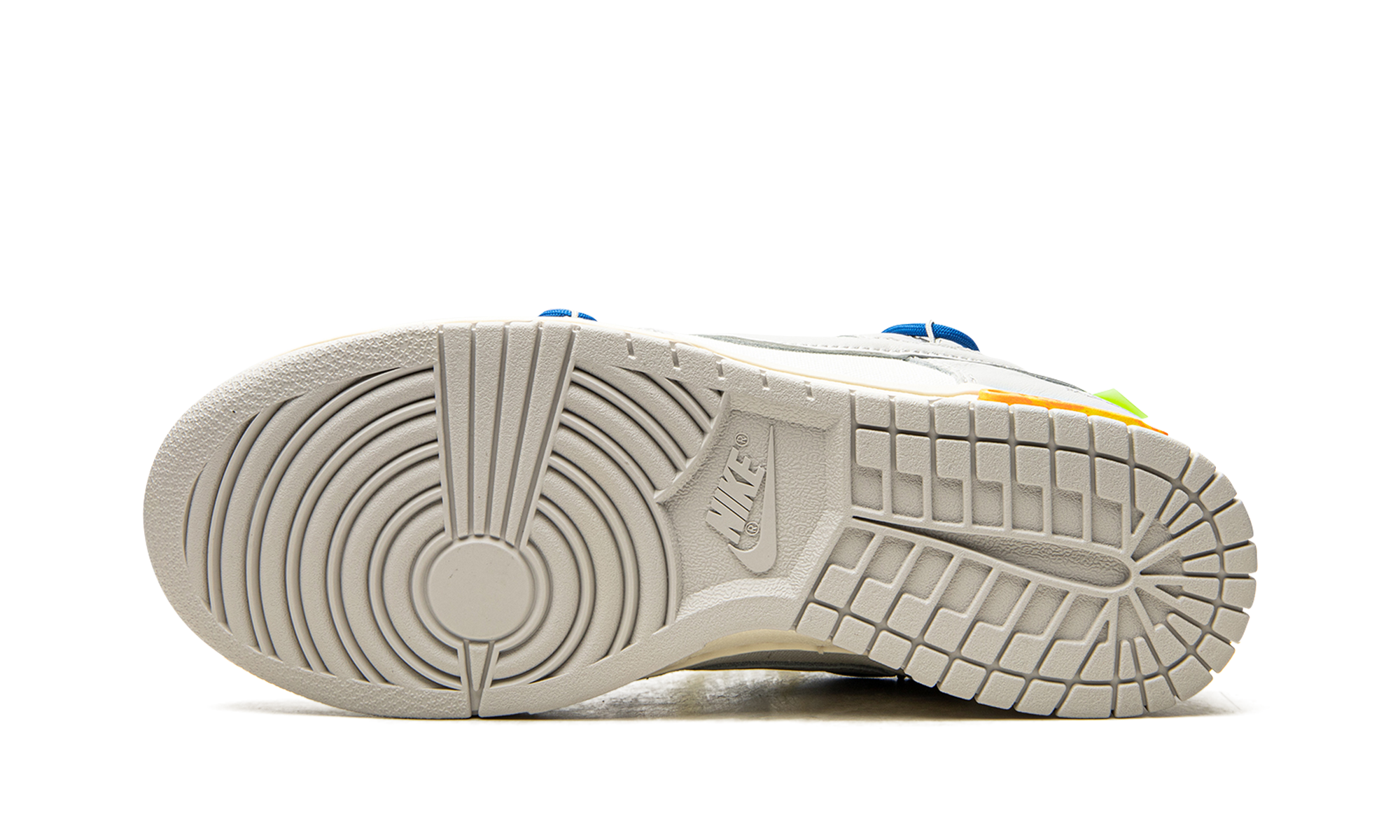 nike dunk low off white lot 10+DM1602-112+bottom view